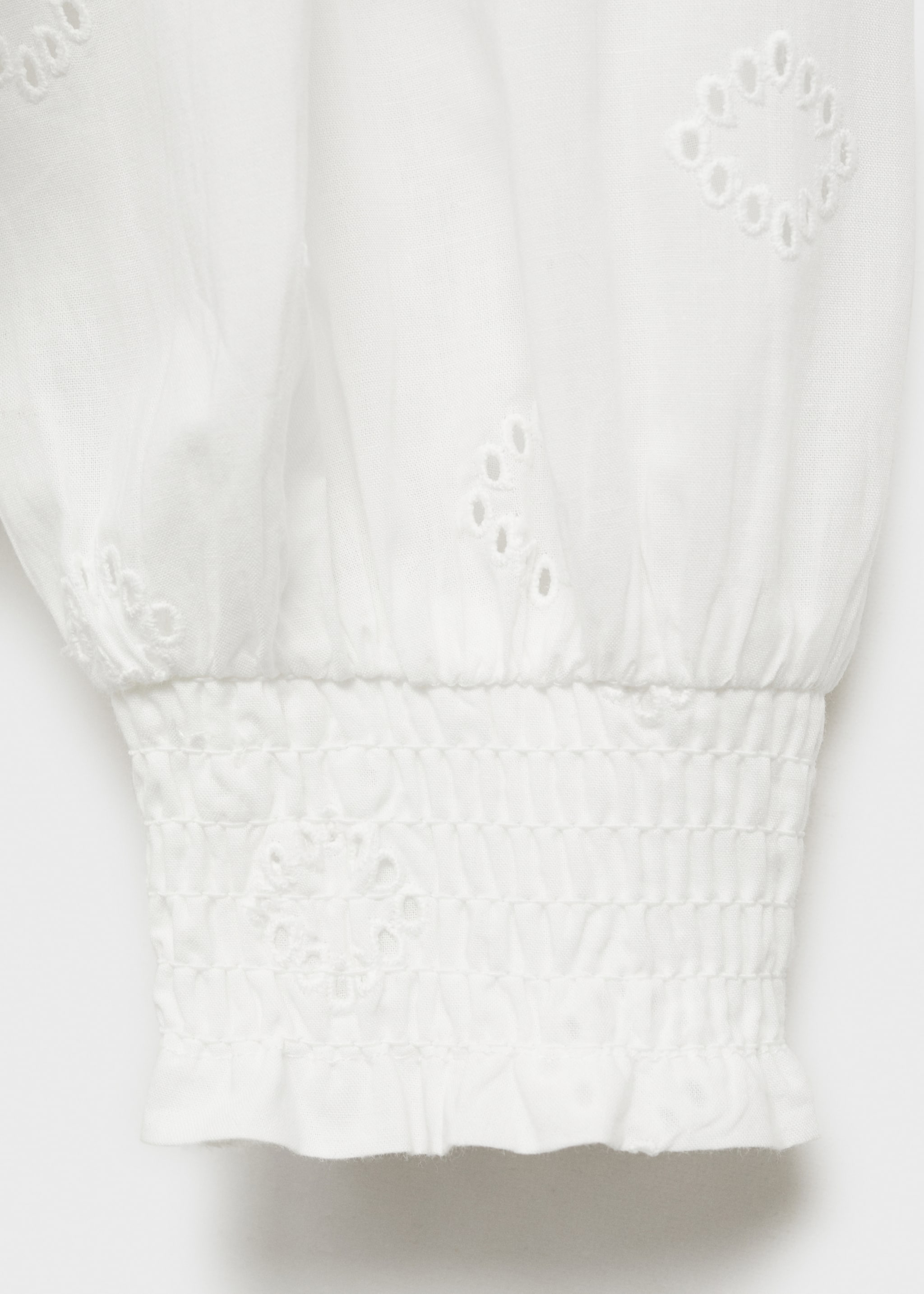 English embroidery blouse - Details of the article 0, Off White. Ref: 87054790-00.