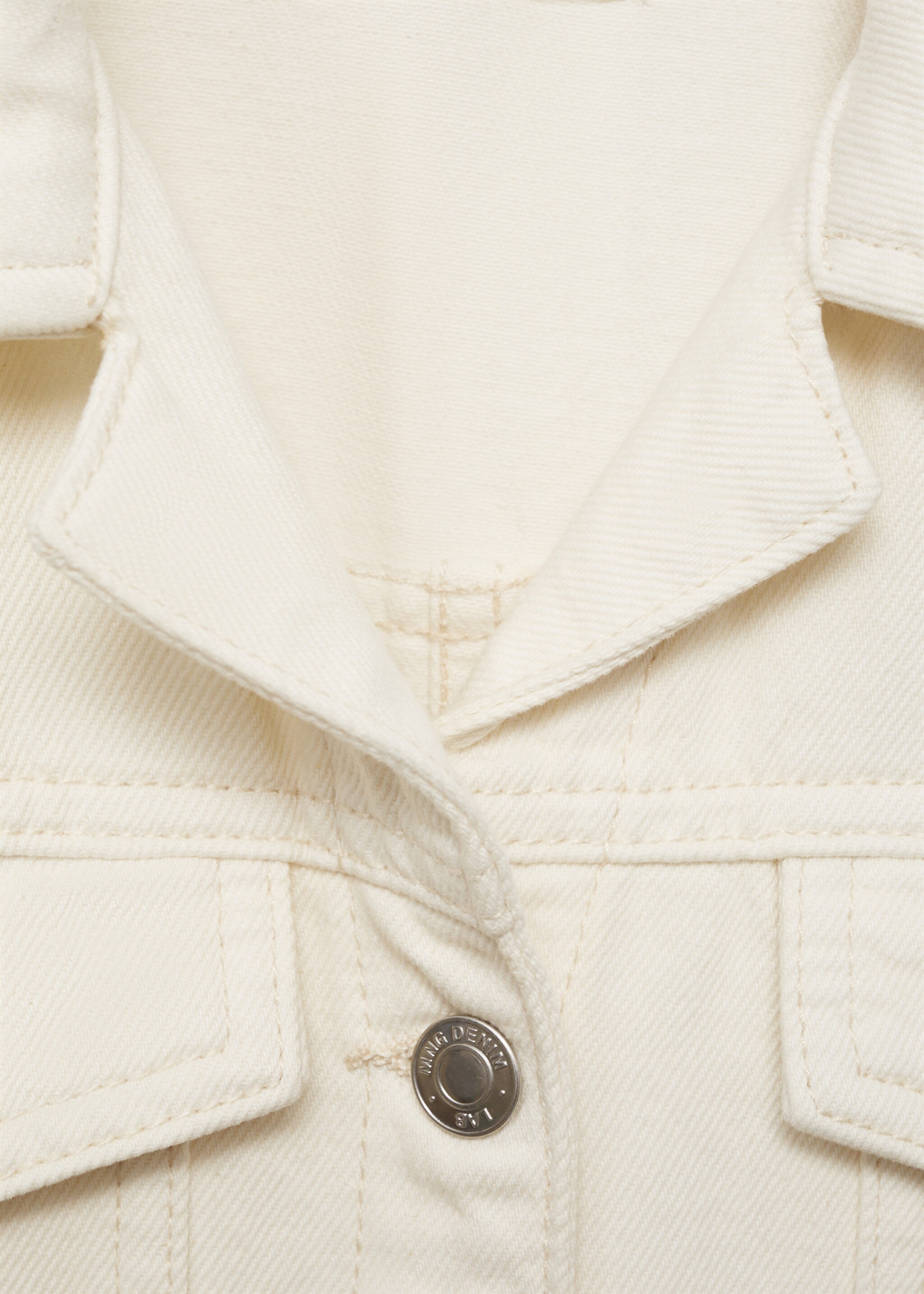 Langer Jeans-Jumpsuit - Detail des Artikels 8, Ecru. Ref: 87054792-00.