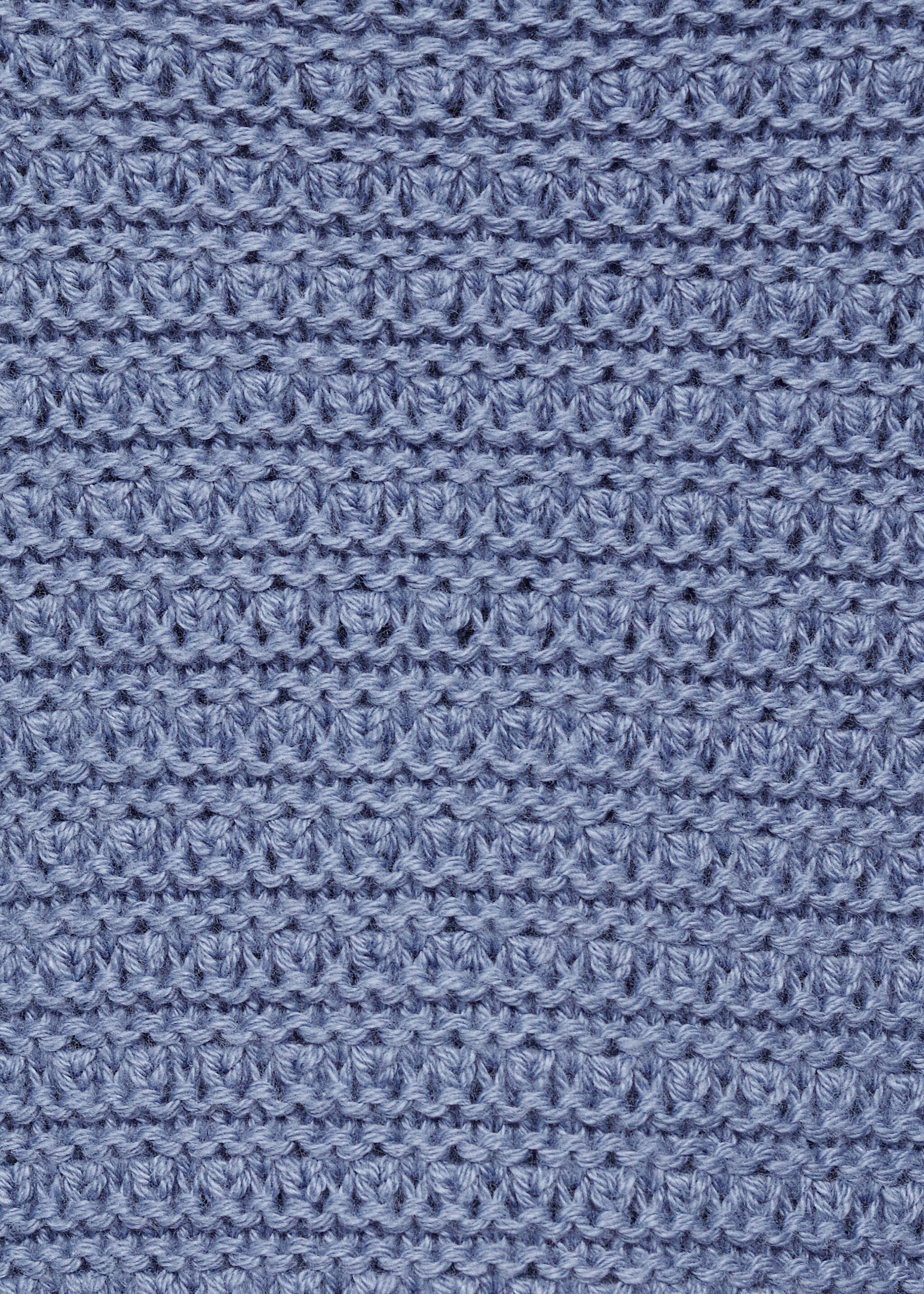 Pull en maille de coton manches courtes - Détail de l'article 0, Bleu. Ref: 87054793-00.