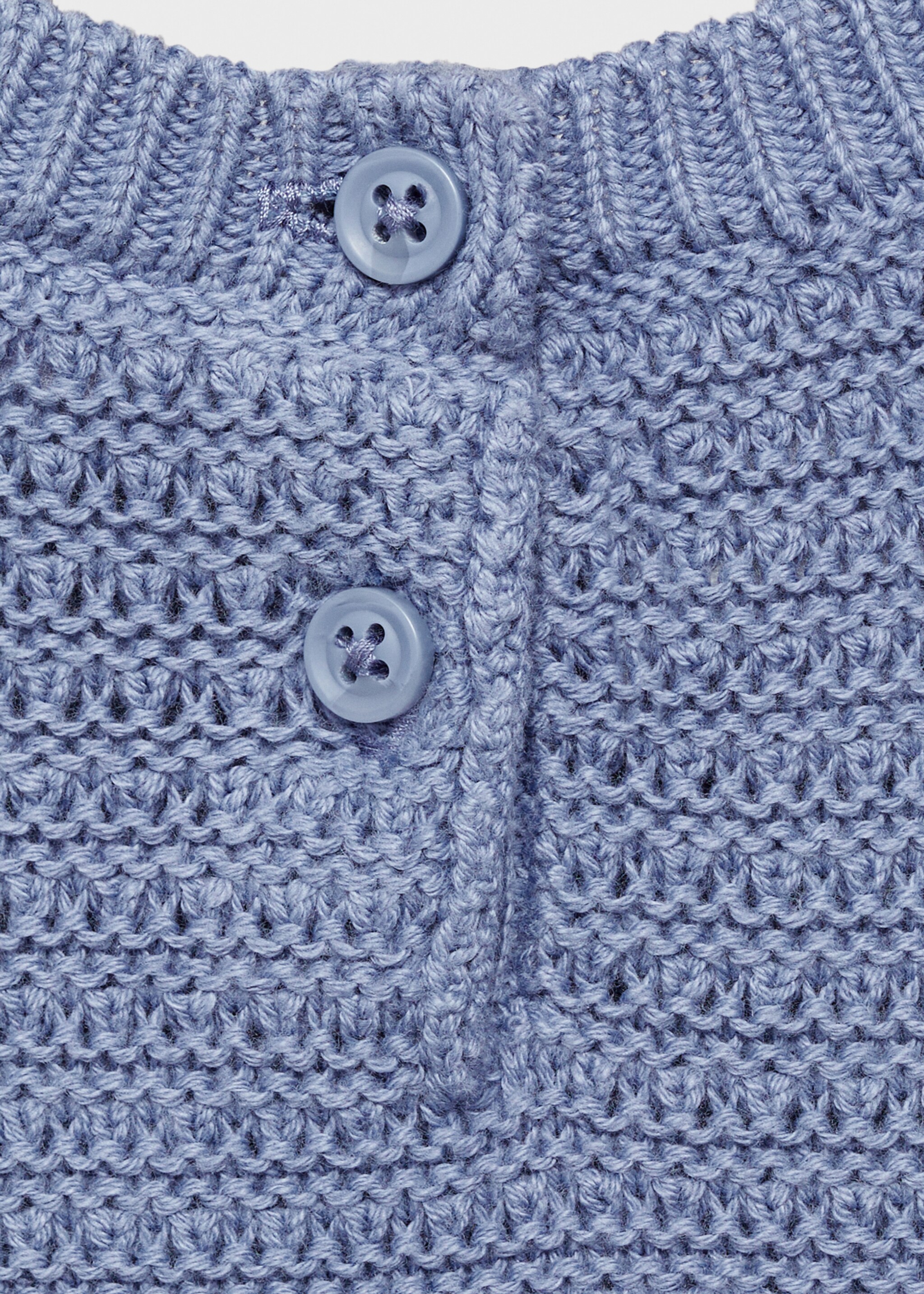 Pull en maille de coton manches courtes - Détail de l'article 8, Bleu. Ref: 87054793-00.