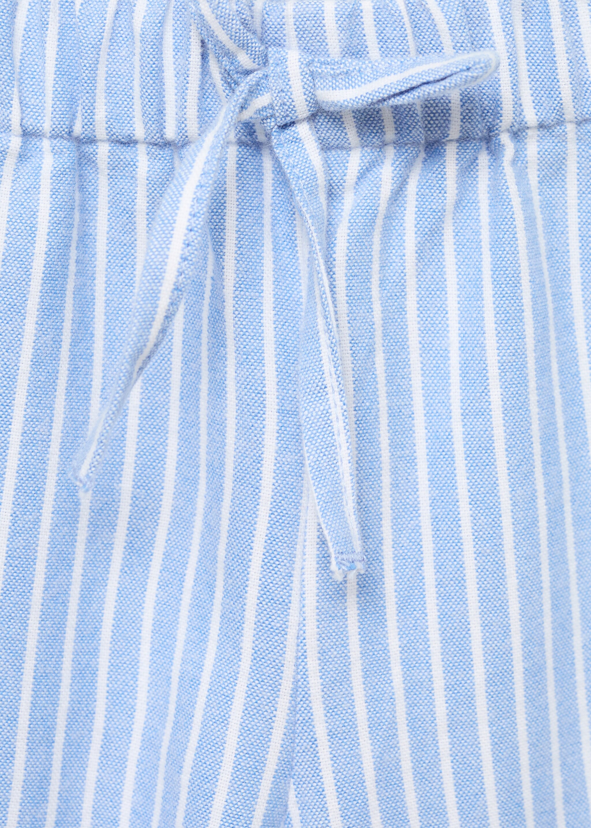 Βαμβακερό ριγέ παντελόνι - Λεπτομέρεια του προϊόντος 8, Μπλε Λουλακί. Ref: 87054795-00.