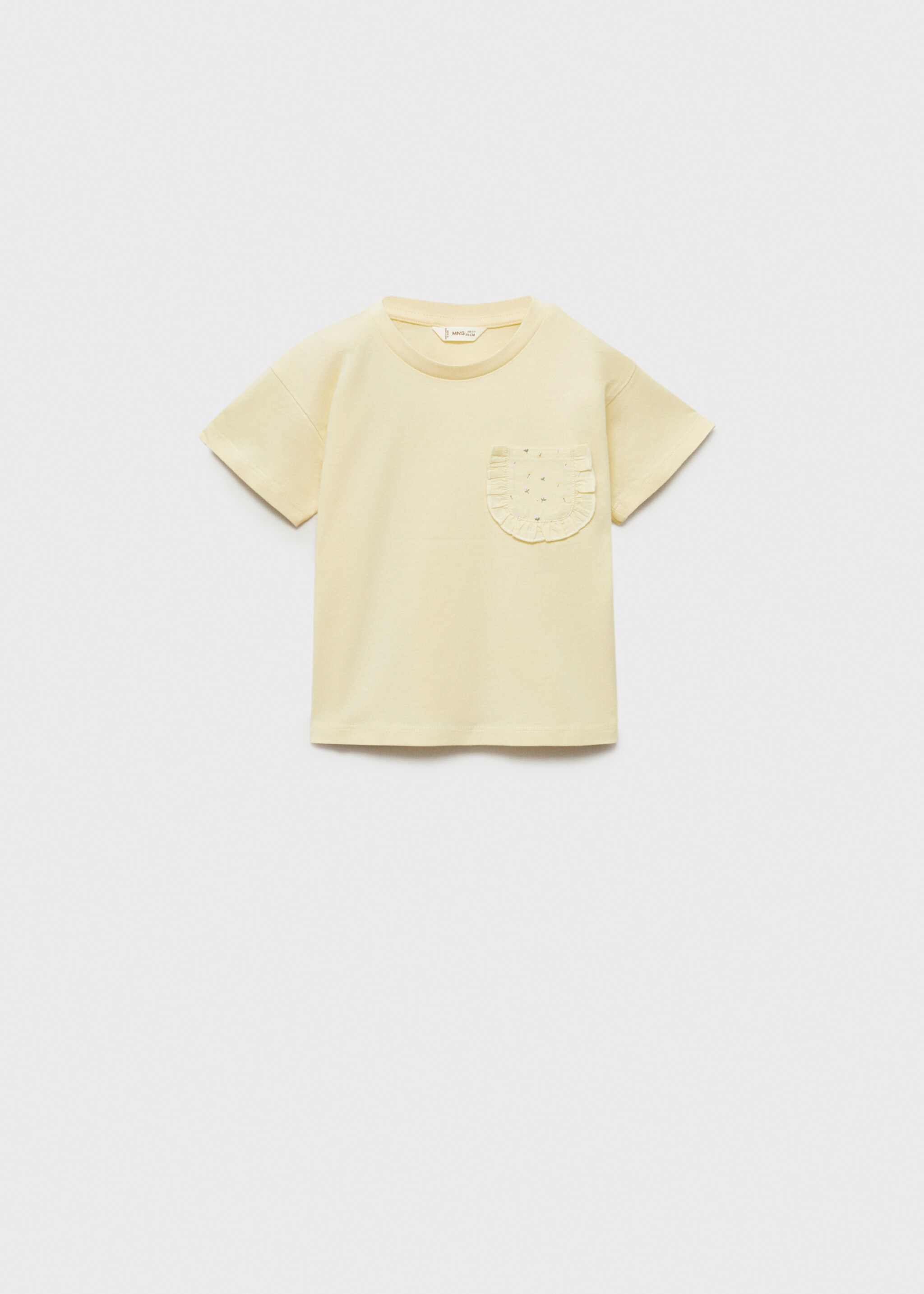 Patch pocket T-shirt - Article without model, Yellow. Ref: 87054797-00.