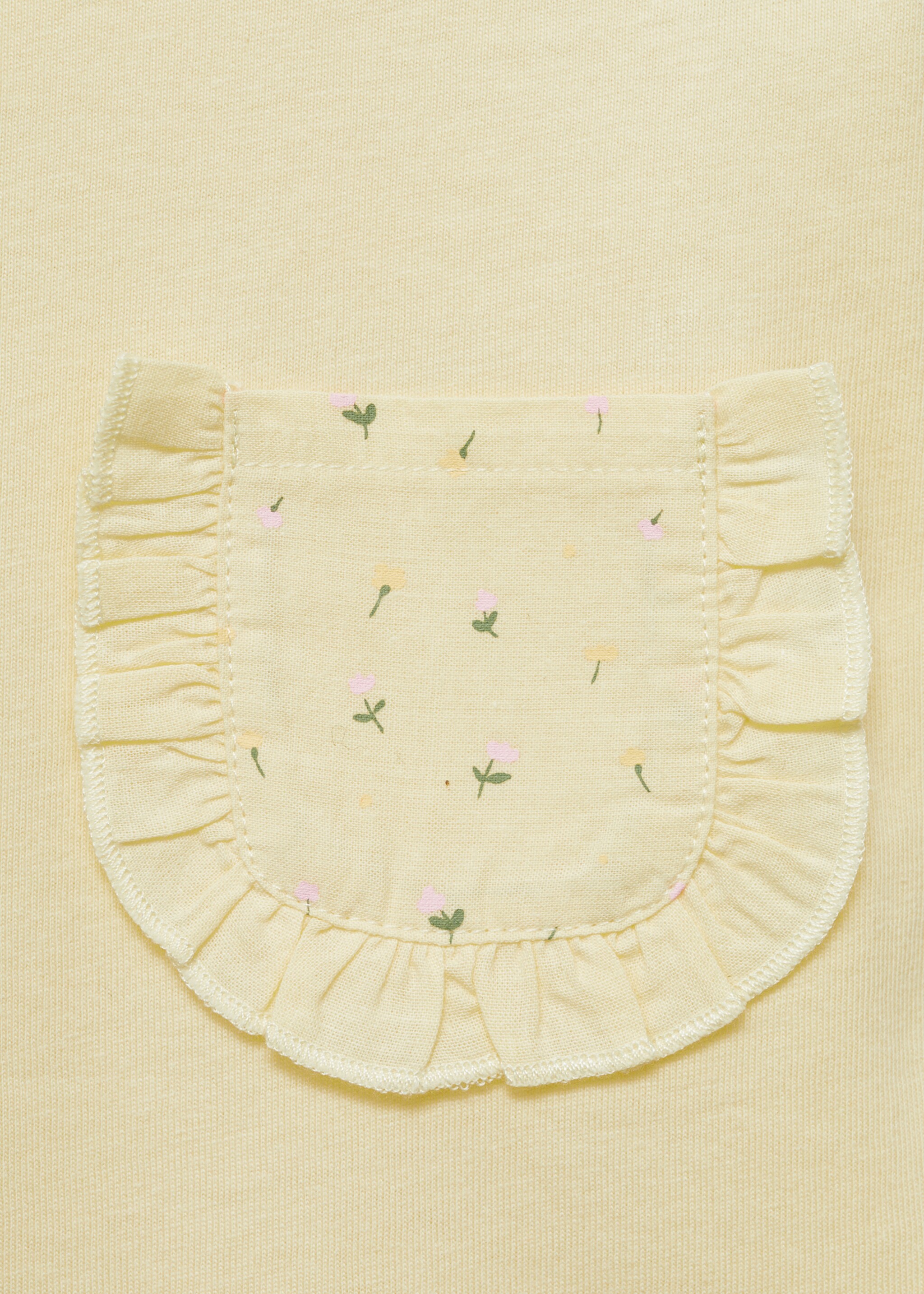 Patch pocket T-shirt - Details of the article 8, Yellow. Ref: 87054797-00.