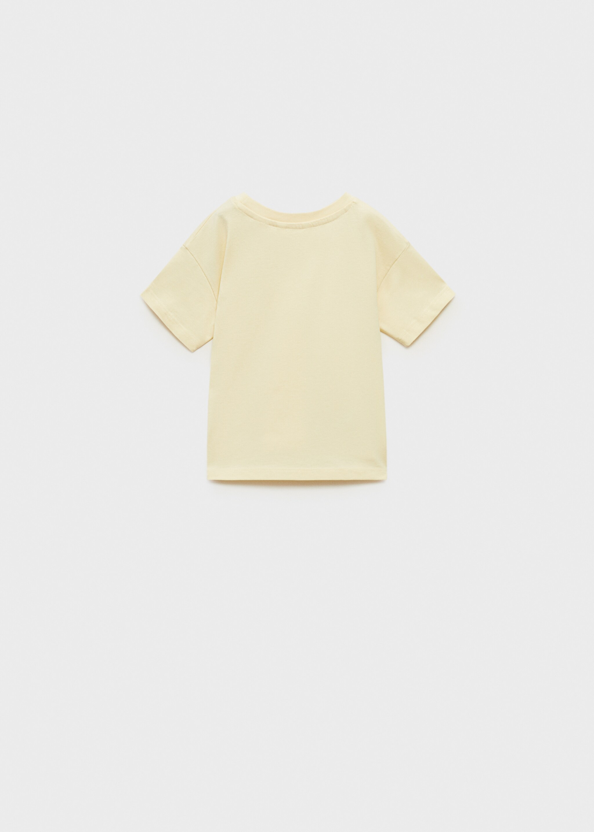Patch pocket T-shirt - Reverse of the article, Yellow. Ref: 87054797-00.