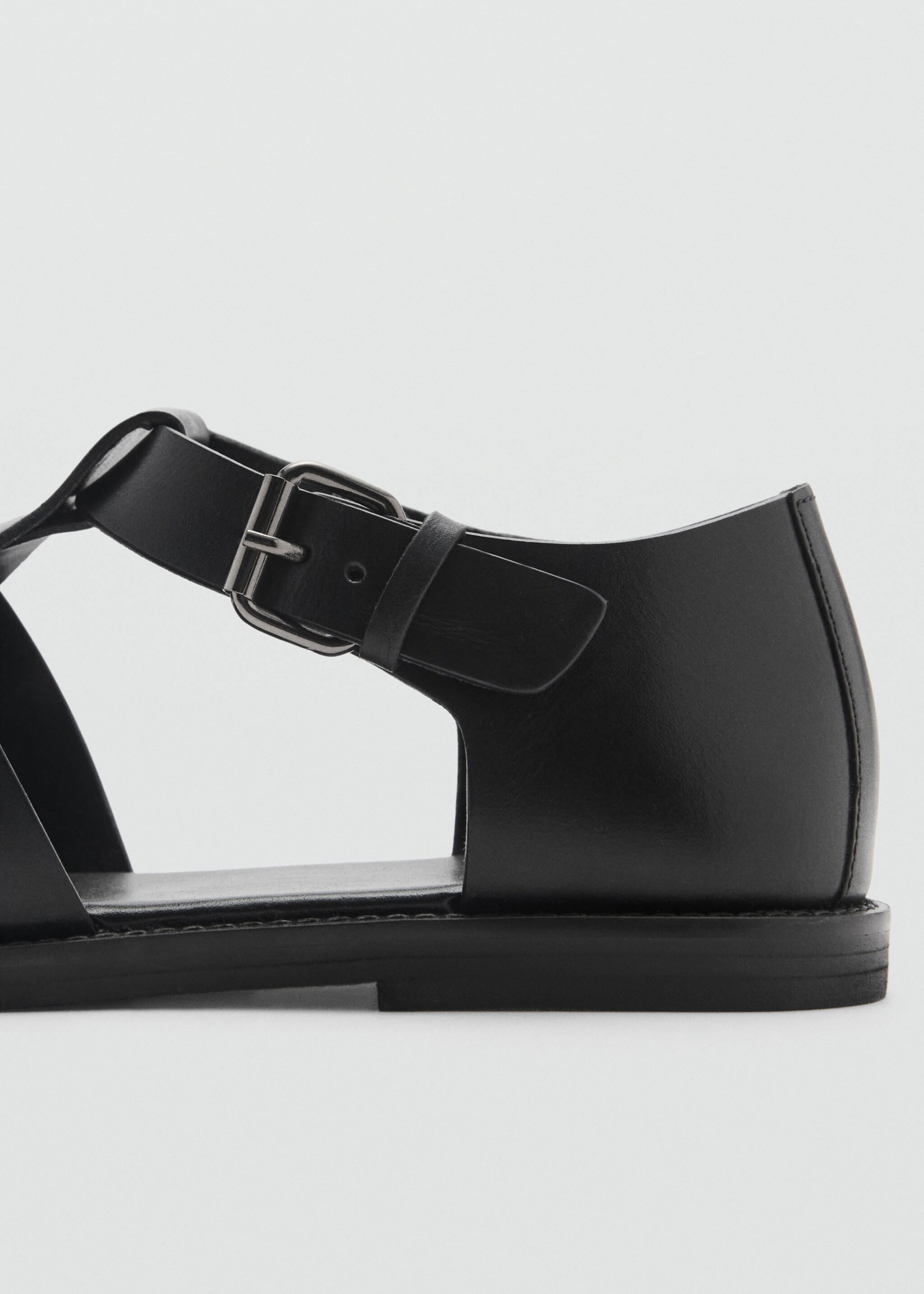 Sandàlies estil goma pell - Detall de l'article 2, Negre. Ref: 87054799-00.