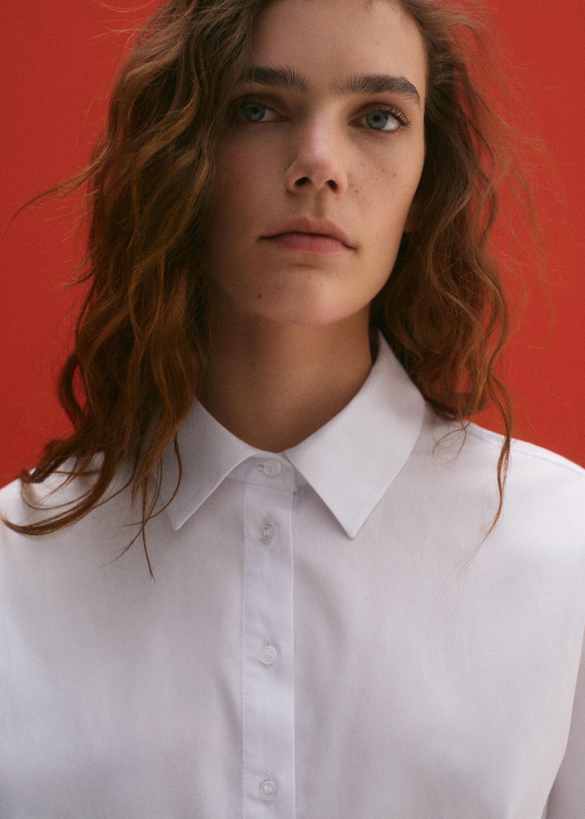 Regular cropped shirt - Details of the article 1, Off White. Ref: 87054800-00.