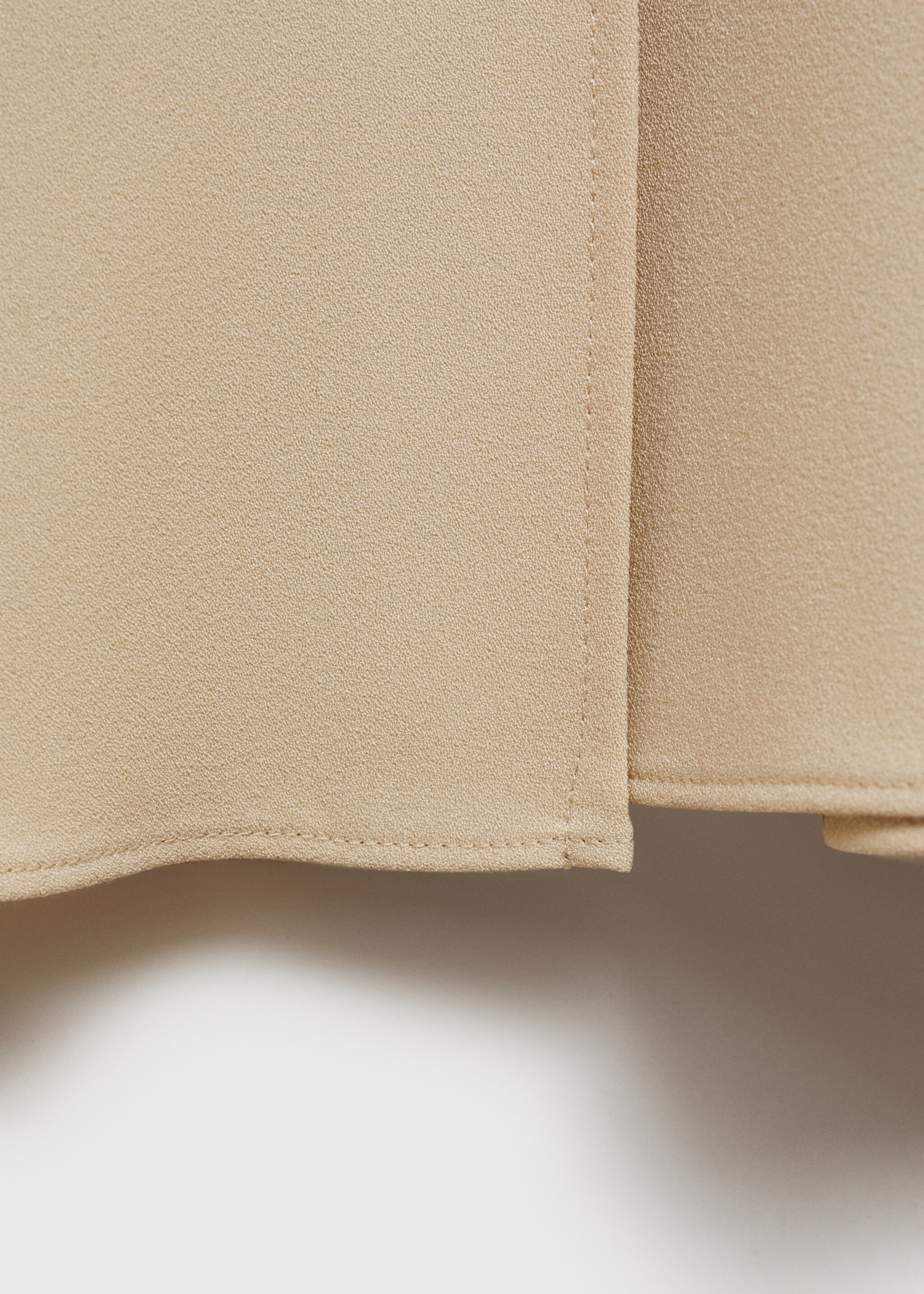 Combined woven dress with belt - Details of the article 0, Ecru. Ref: 87054803-00.