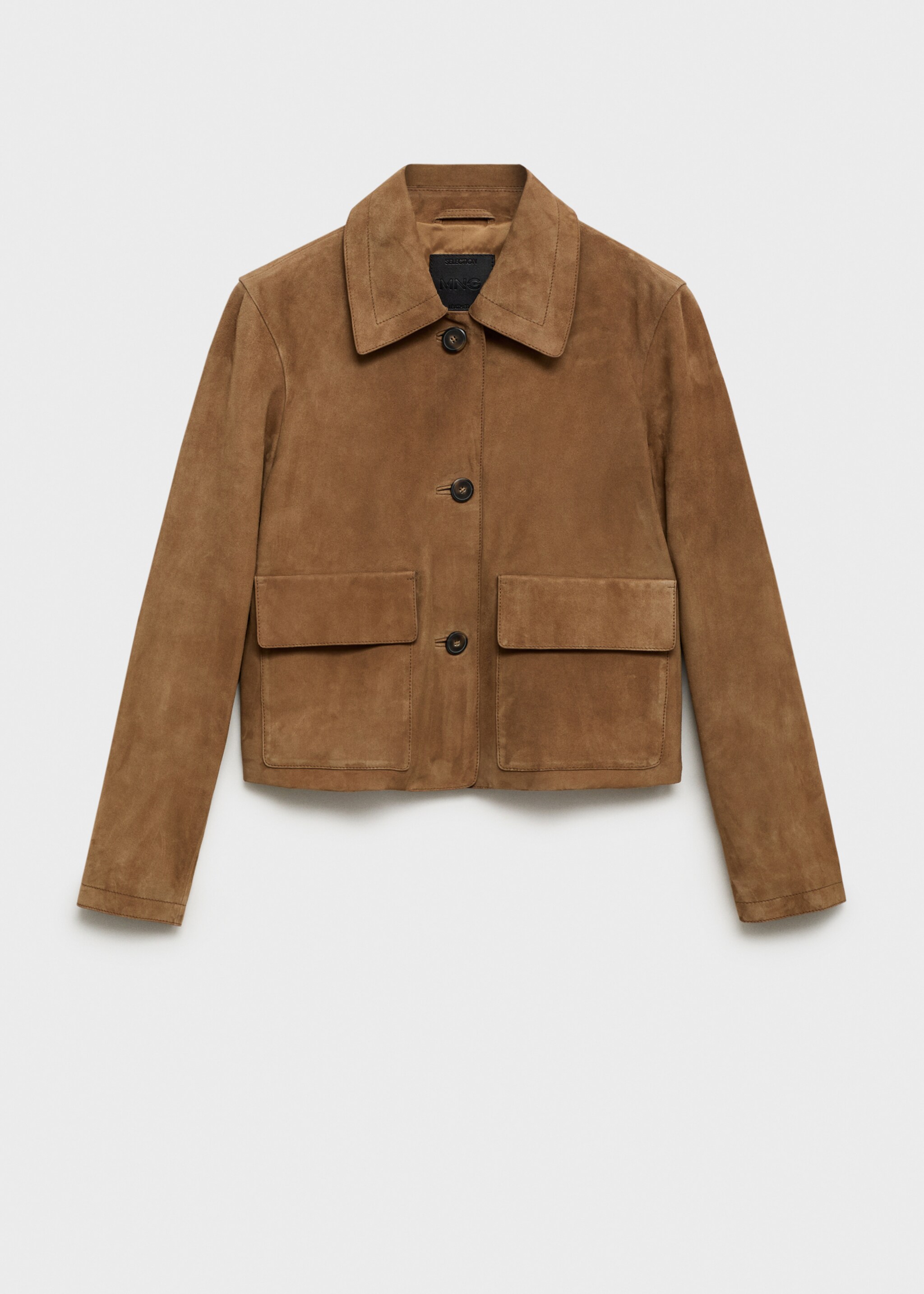 Suede leather jacket - Article without model, Medium Brown. Ref: 87054804-00.