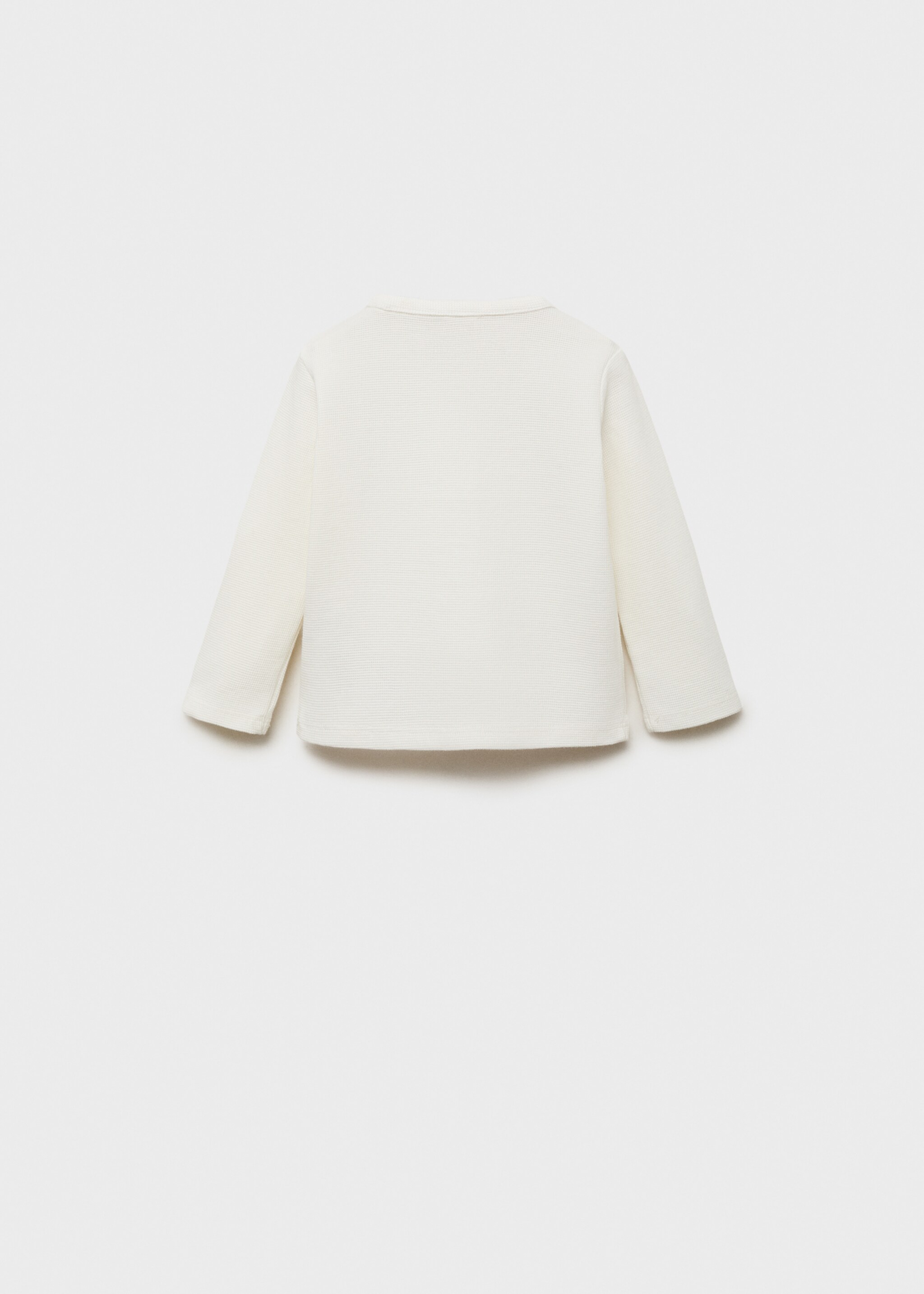Buttoned long sleeve t-shirt - Reverse of the article, Off White. Ref: 87054805-00.