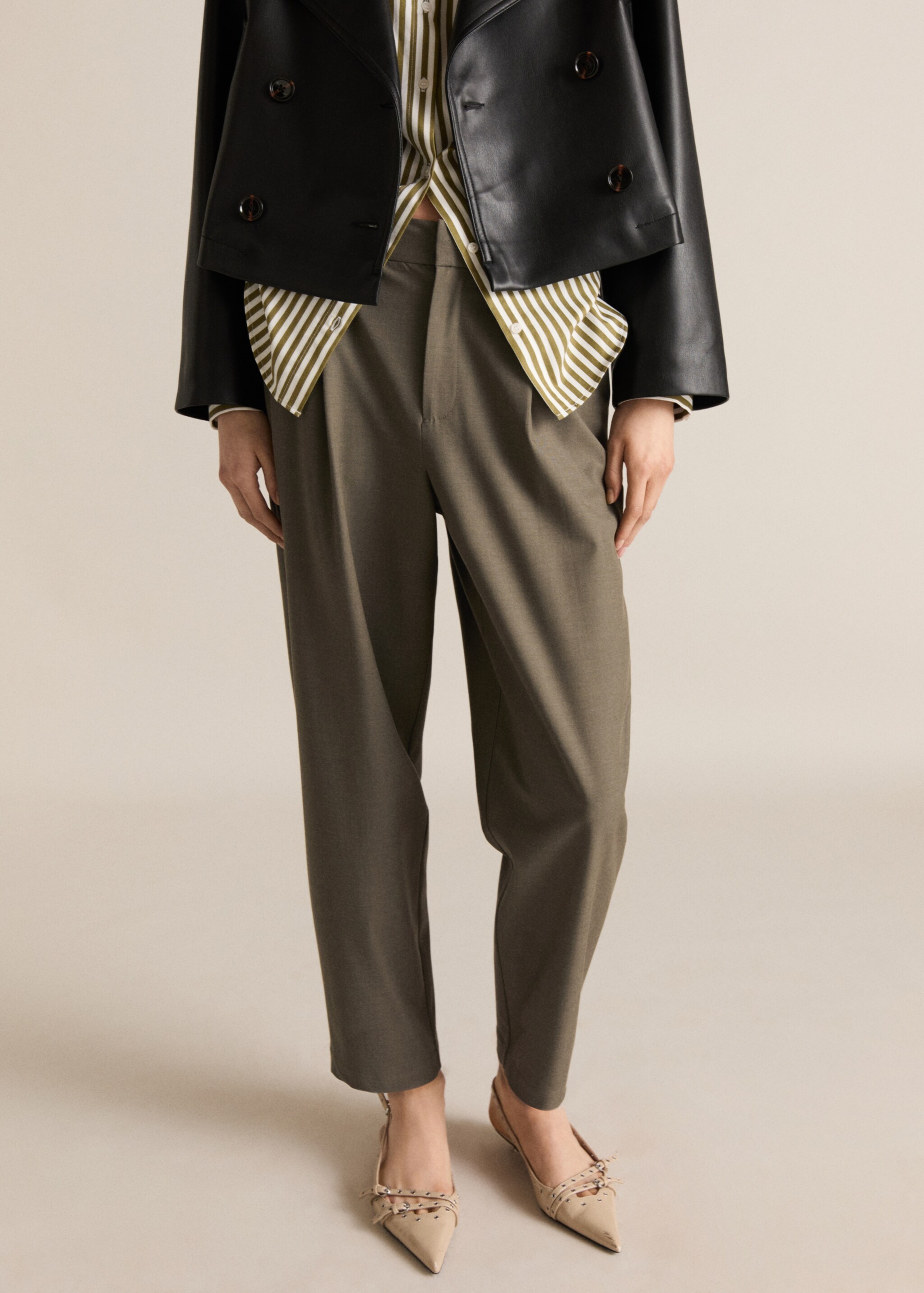 Παντελόνι ίσιο μεσαίος καβάλος - Μεσαίο πλάνο, Πράσινο. Ref: 87054806-00.