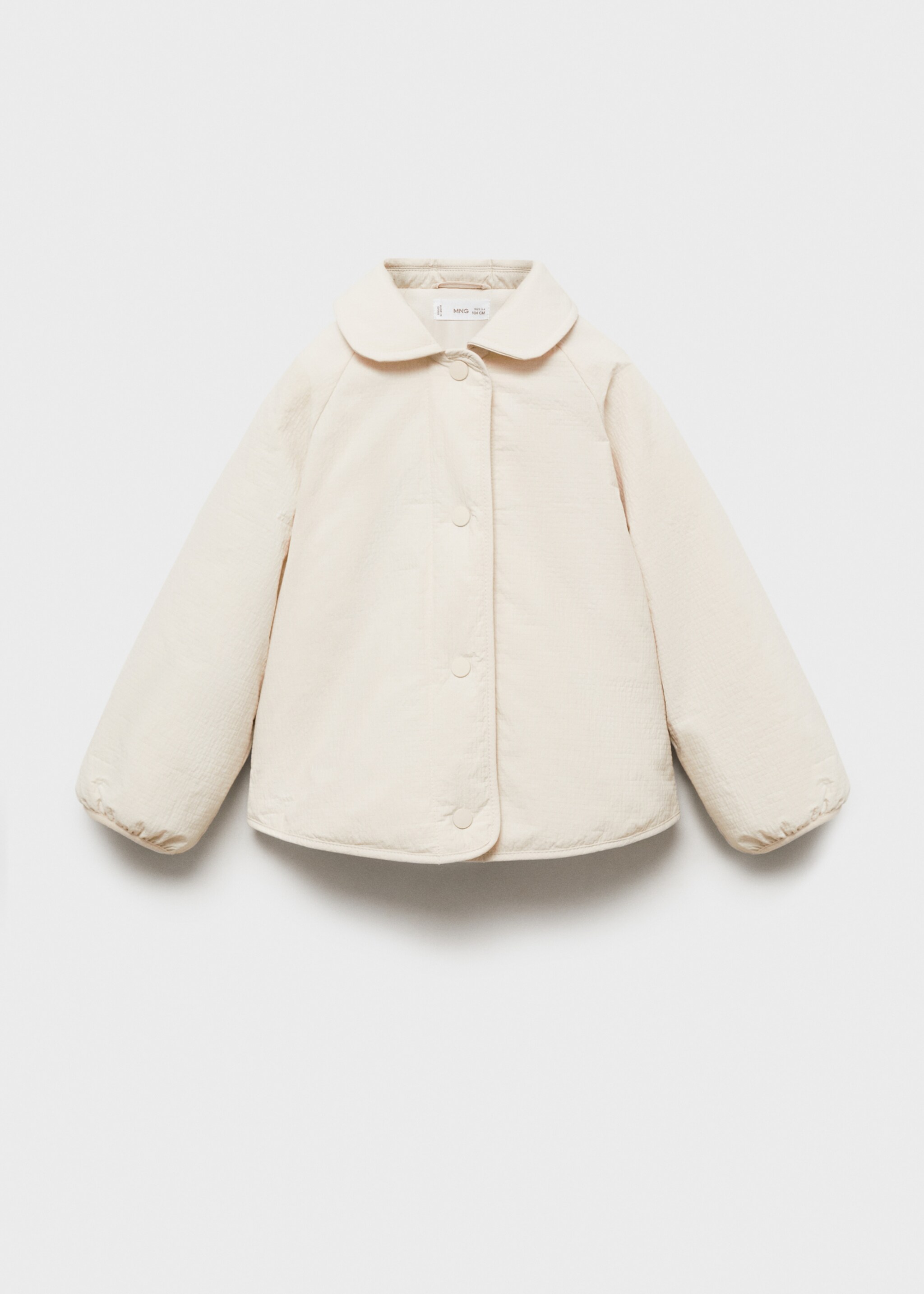 Water-repellent puffer coat - Article without model, Off White. Ref: 87054809-00.