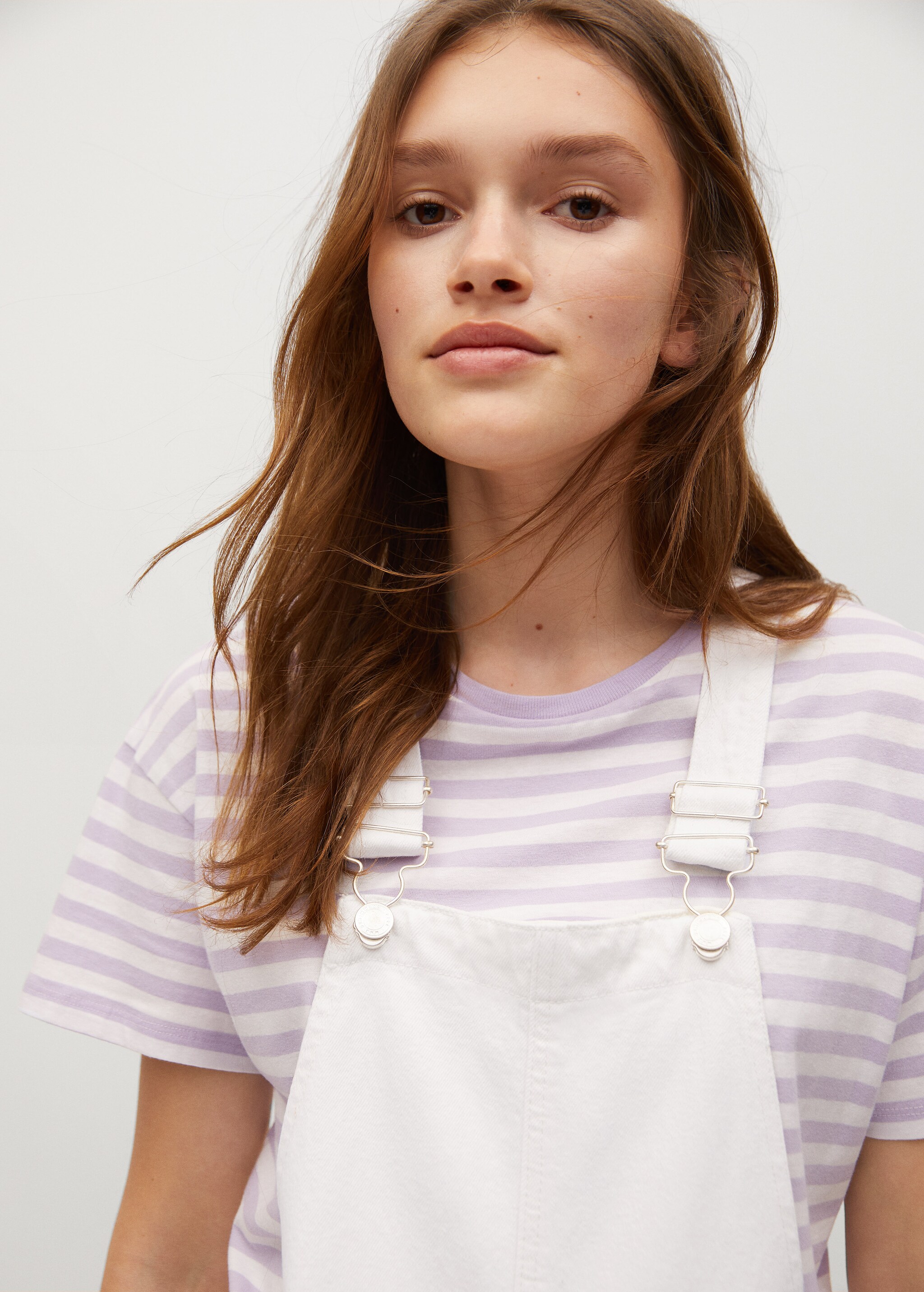 Wide-leg denim dungarees - Details of the article 2