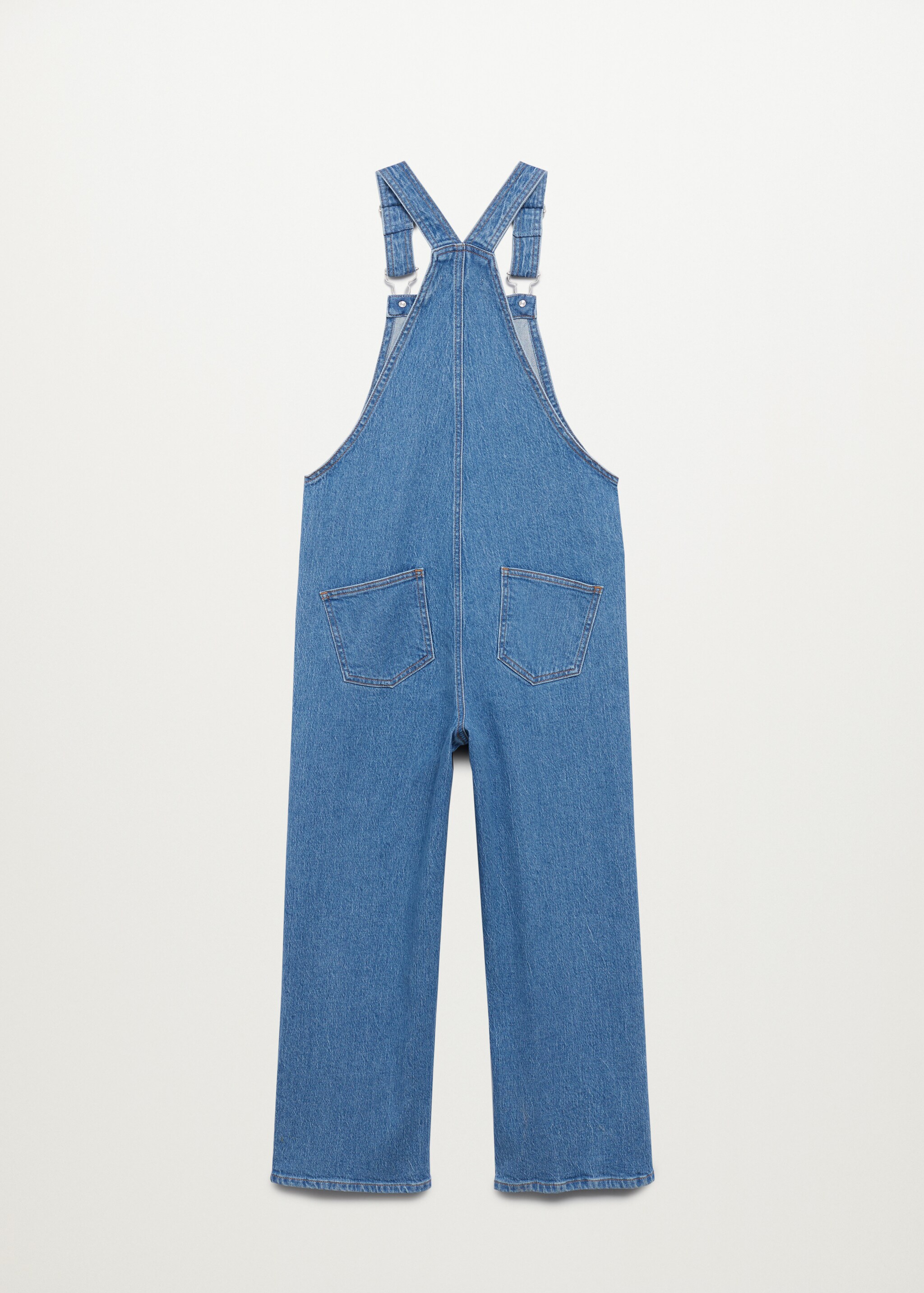 Wide-leg denim dungarees - Reverse of the article