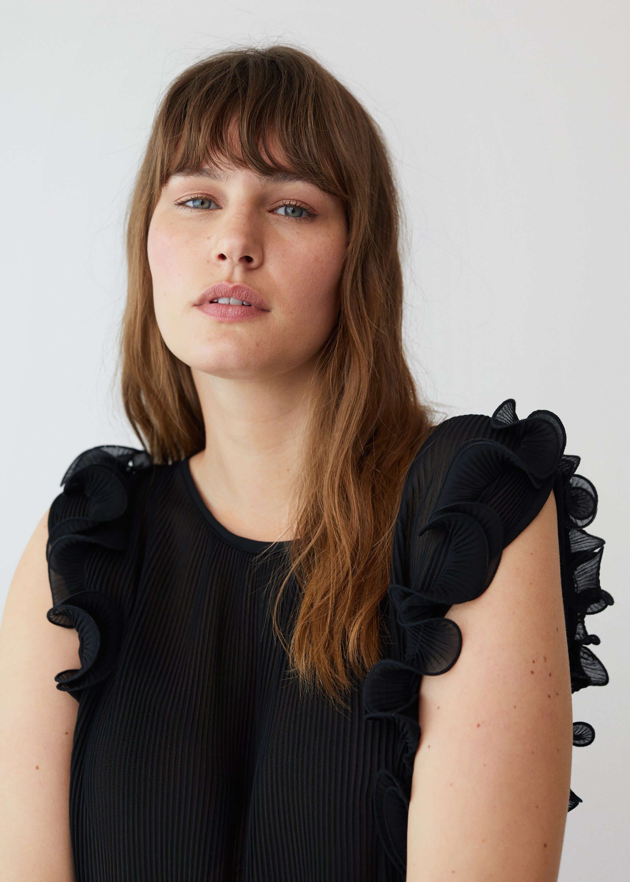 Blusa plisada volantes - Detalle del artículo 1