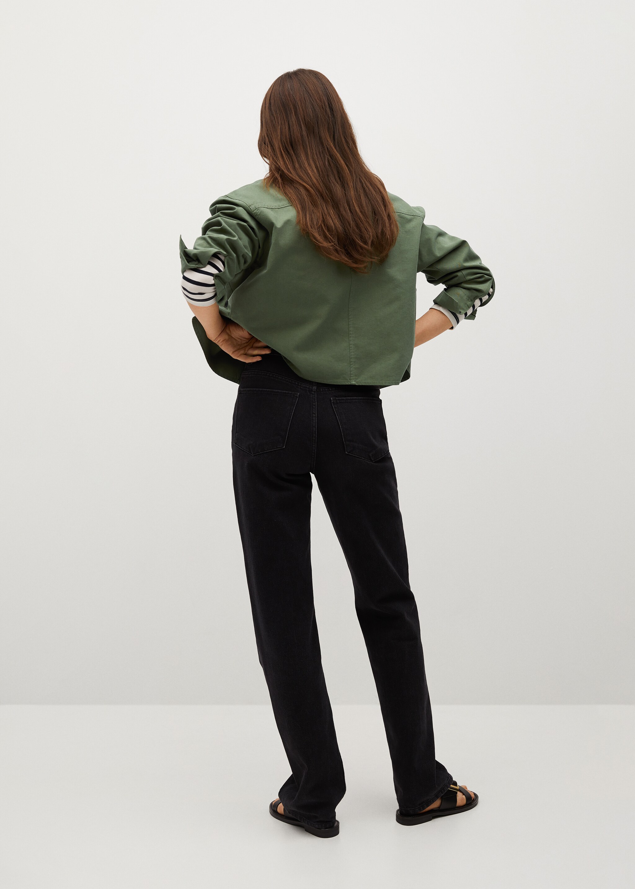 Sobrecamisa algodón crop - Reverso del artículo