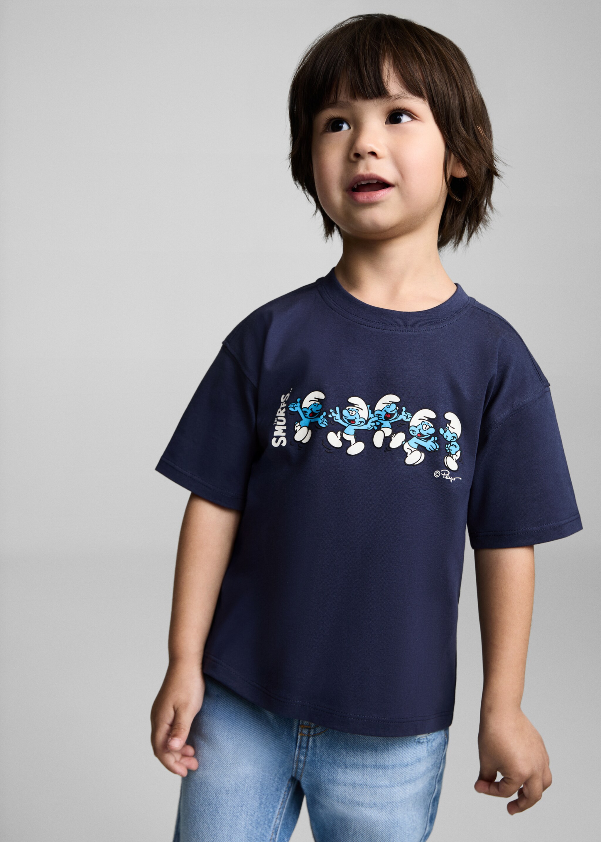 Smurfs t-shirt - Medium plane, Dark Navy. Ref: 87055733-00.