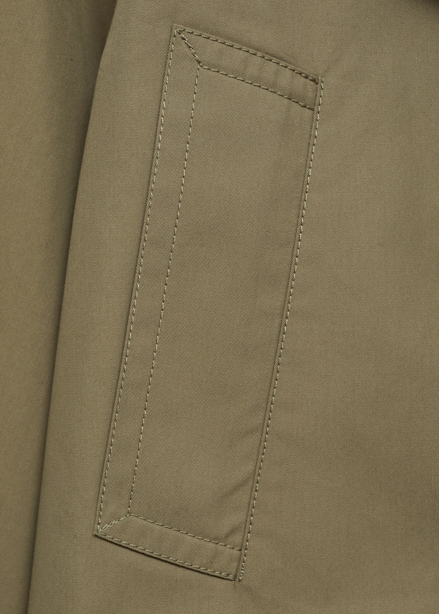 Double-breasted cropped trench coat - Details of the article 0