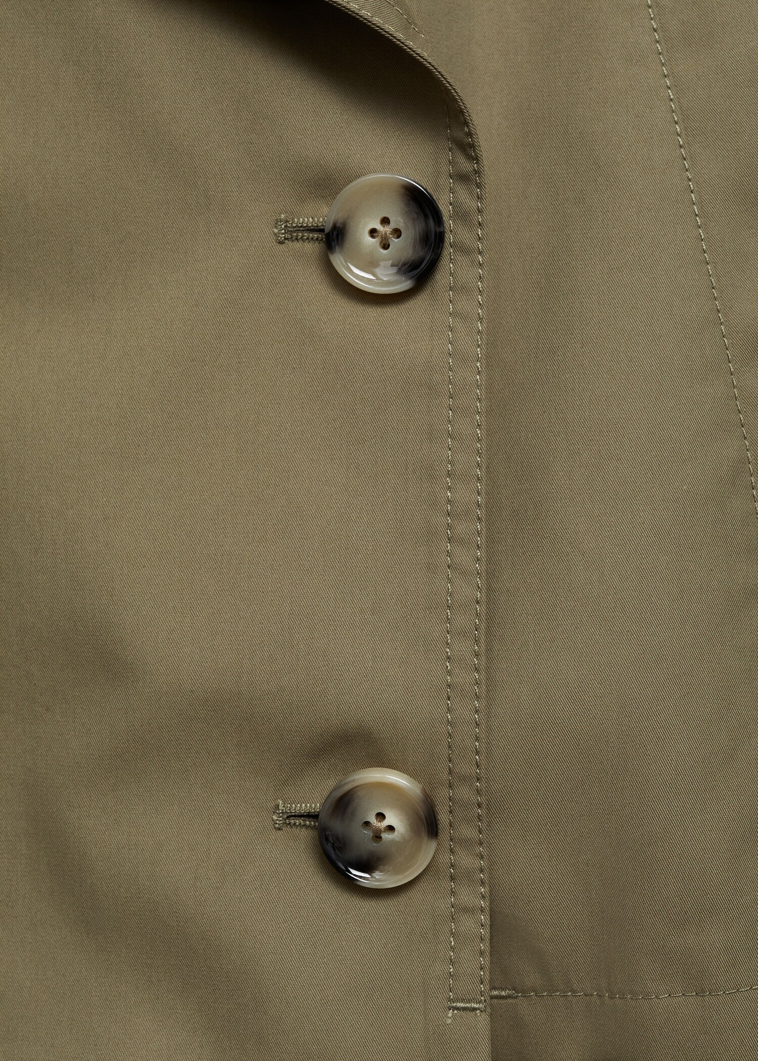 Double-breasted cropped trench coat - Details of the article 8