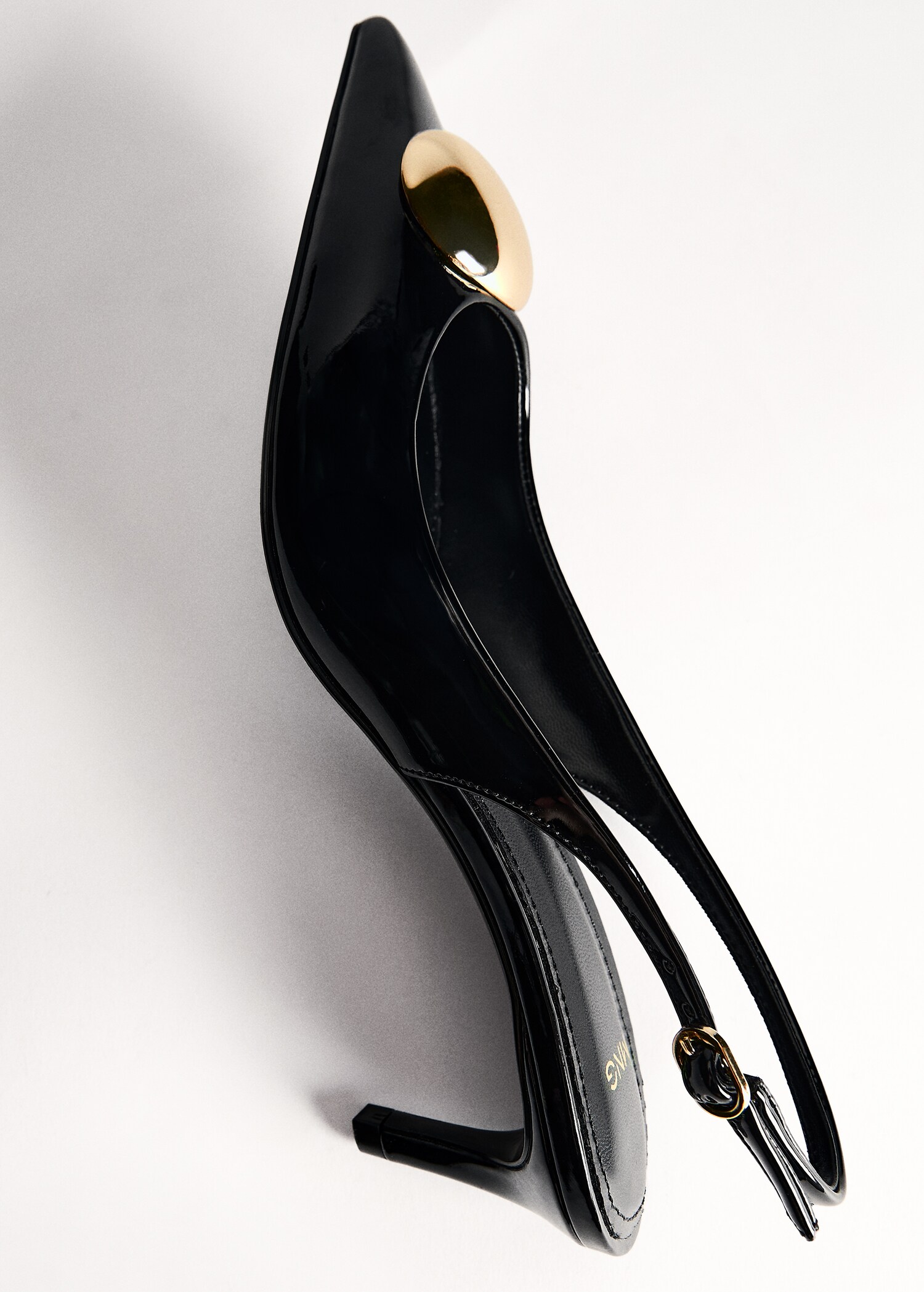 Kitten-heel shoes with metallic decoration - Details of the article 5