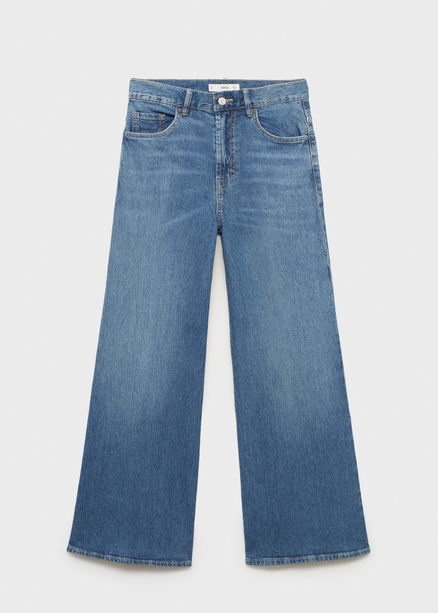 High-waist wideleg jeans - Artikel zonder model