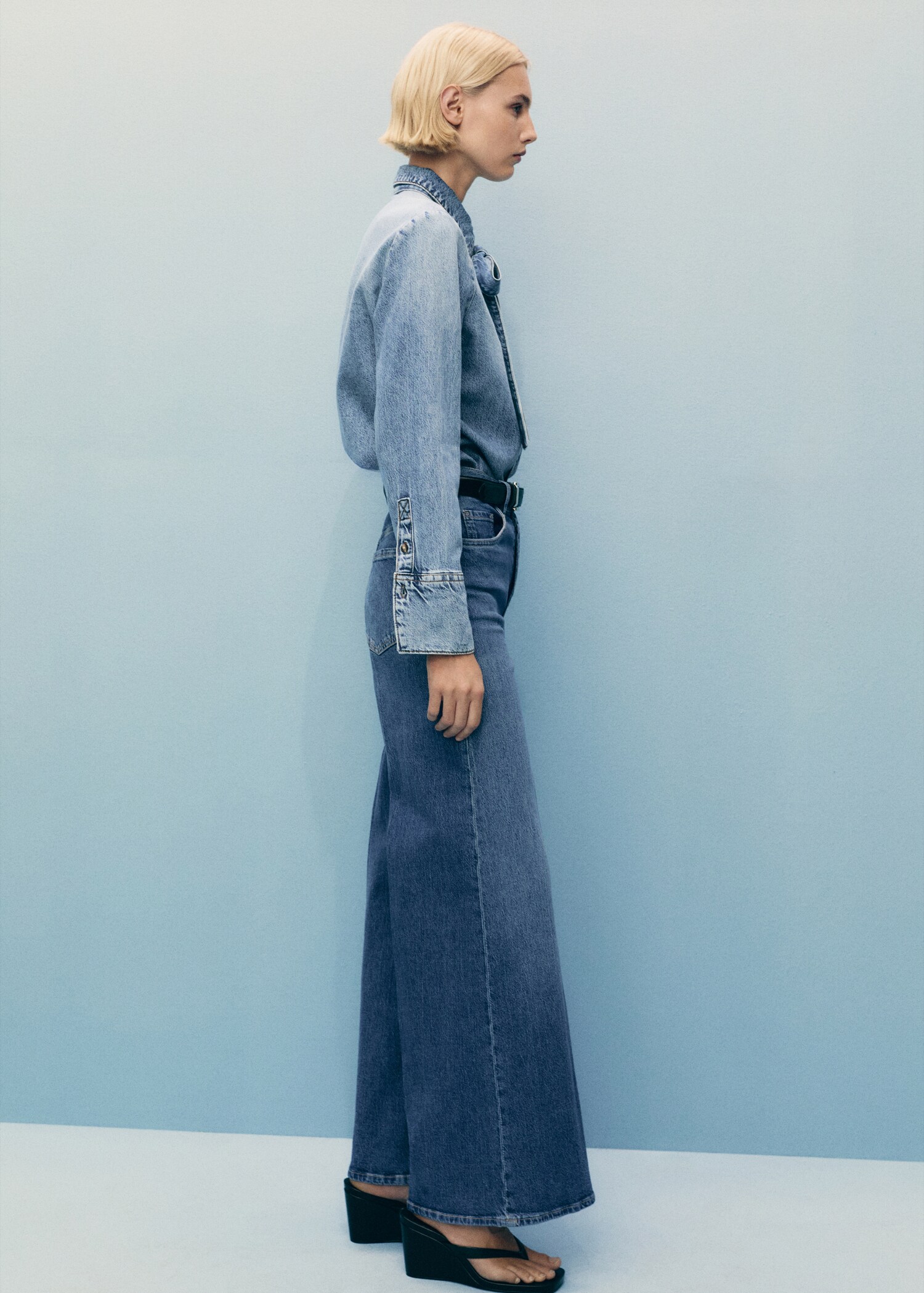 High-waist wideleg jeans - Detail van het artikel 2