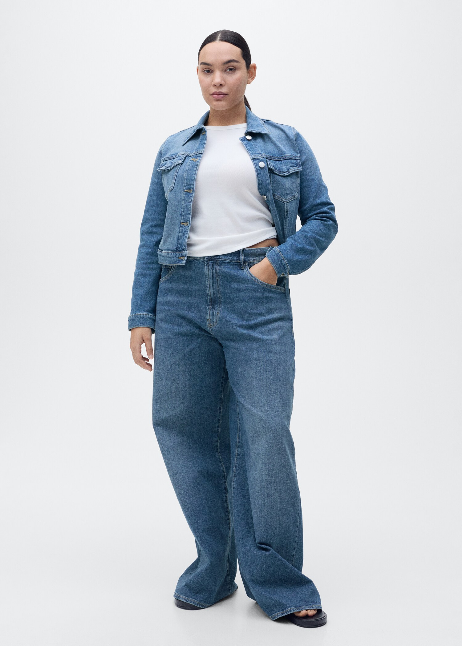 High-waist wideleg jeans - Detail van het artikel 3