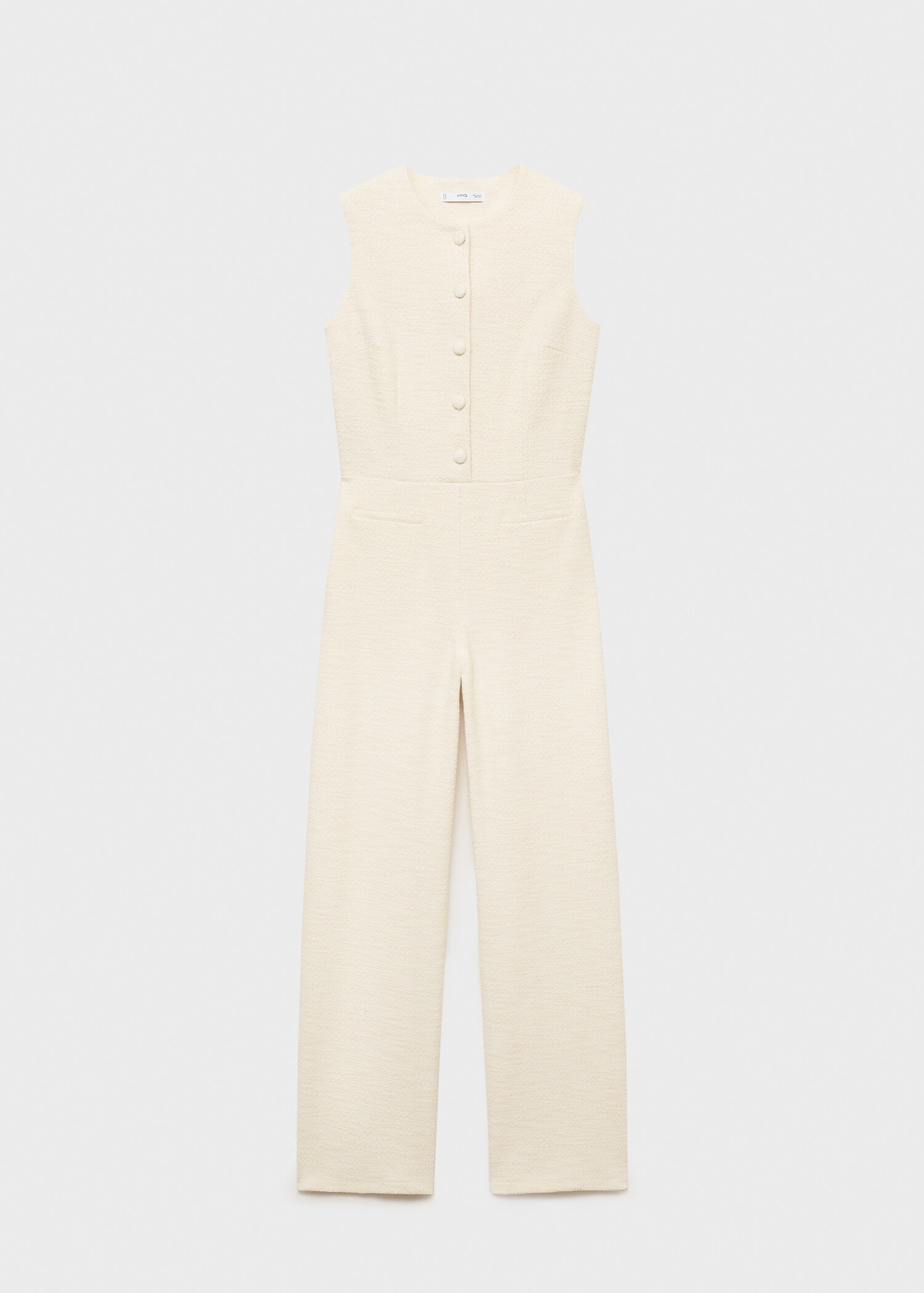 Buttoned tweed jumpsuit - Article without model