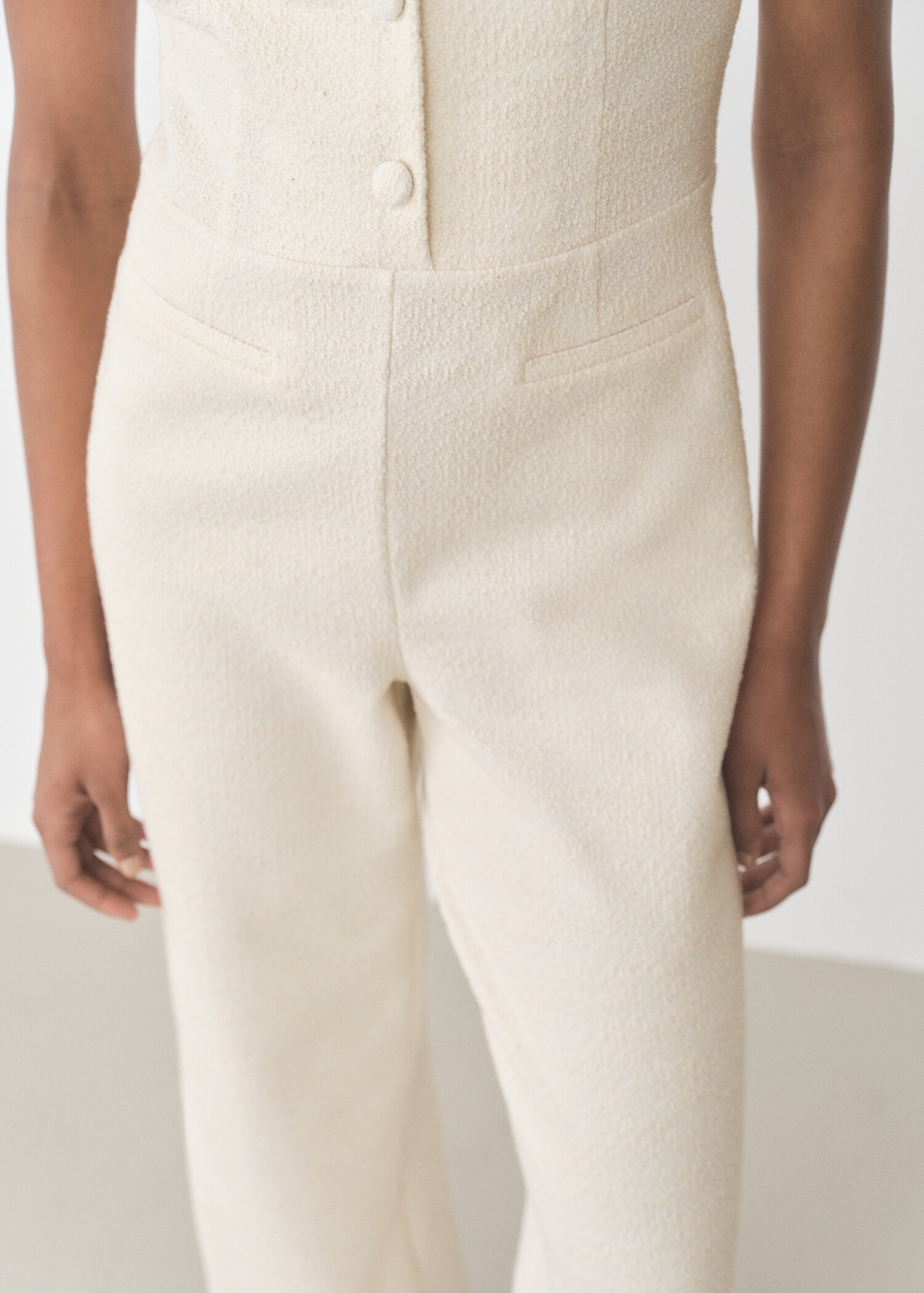 Buttoned tweed jumpsuit - Details of the article 6