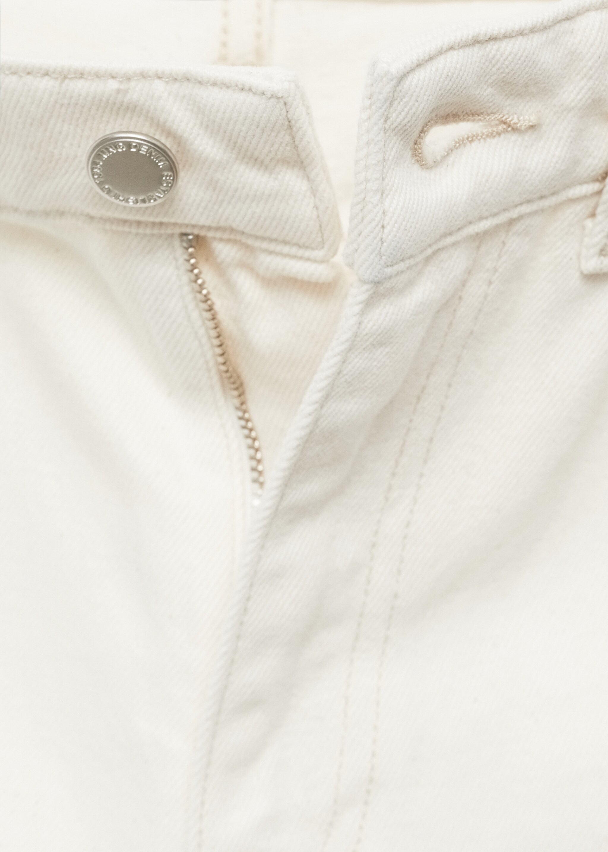 Cropped wideleg jeans med sømmer - Artikkeldetalj 0, Ecru. Ref: 87055768-00.