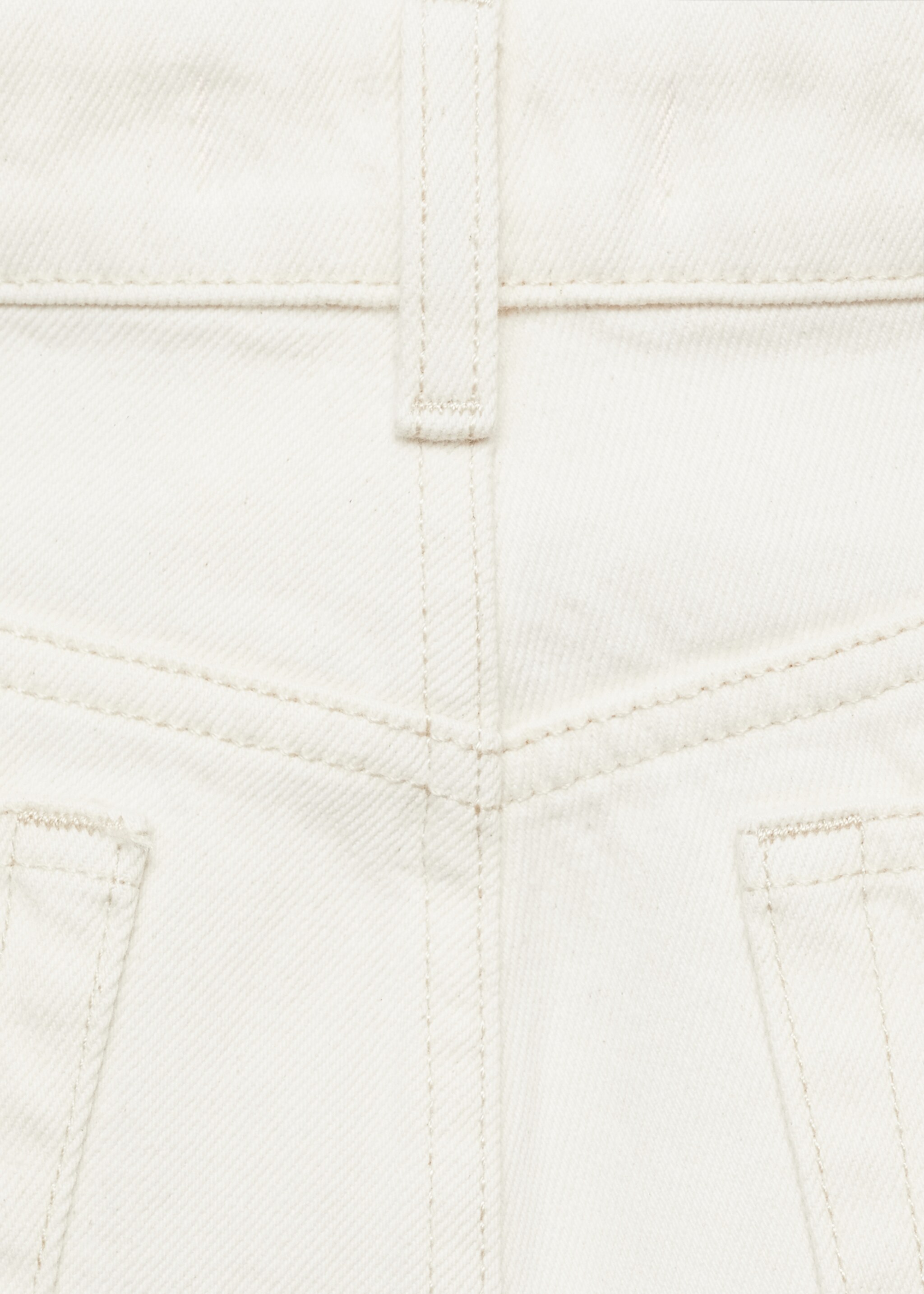 Cropped wideleg jeans med sømmer - Artikkeldetalj 8, Ecru. Ref: 87055768-00.