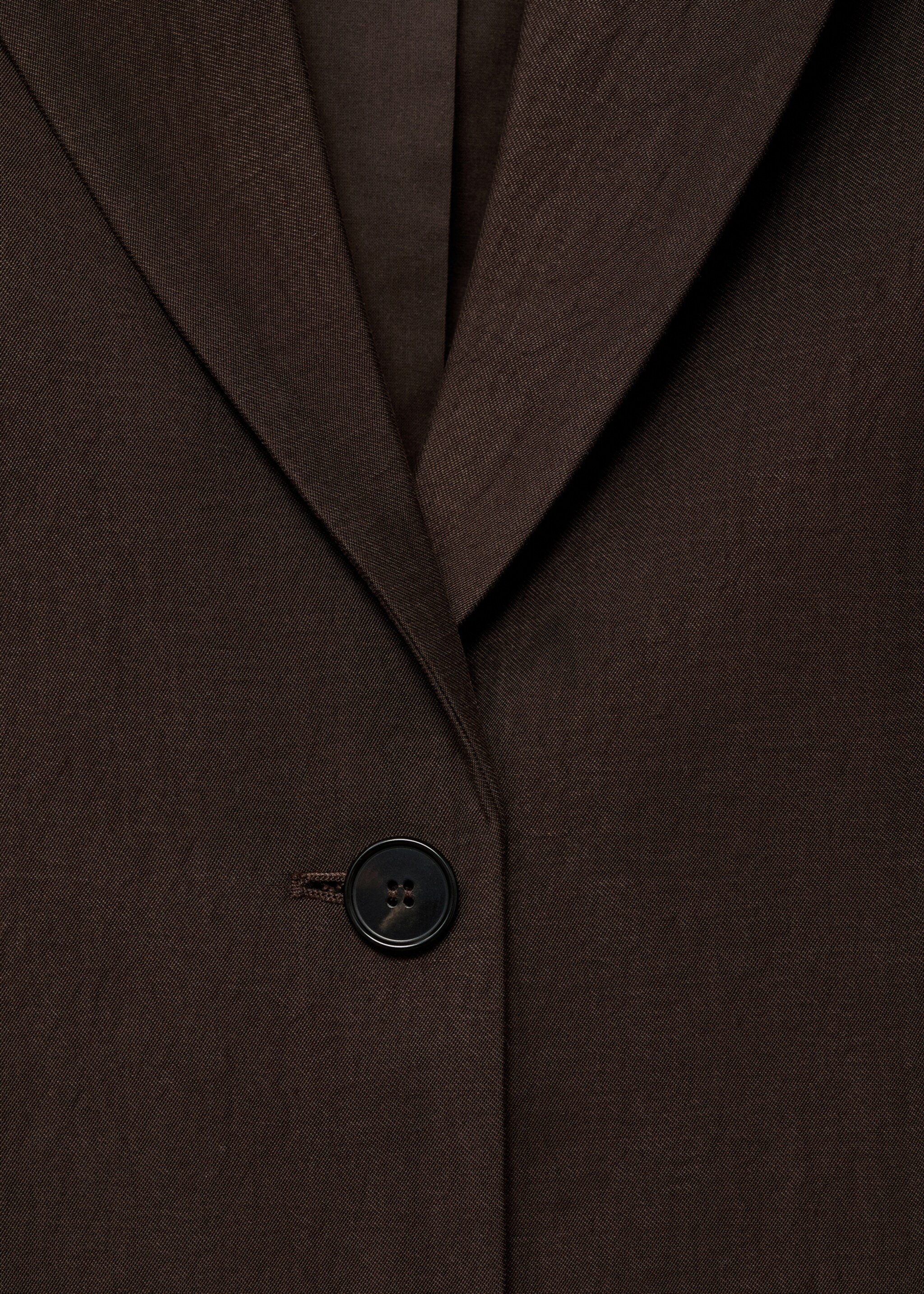 Straight-fit lyocell suit jacket - Details of the article 8, Brown. Ref: 87055769-00.