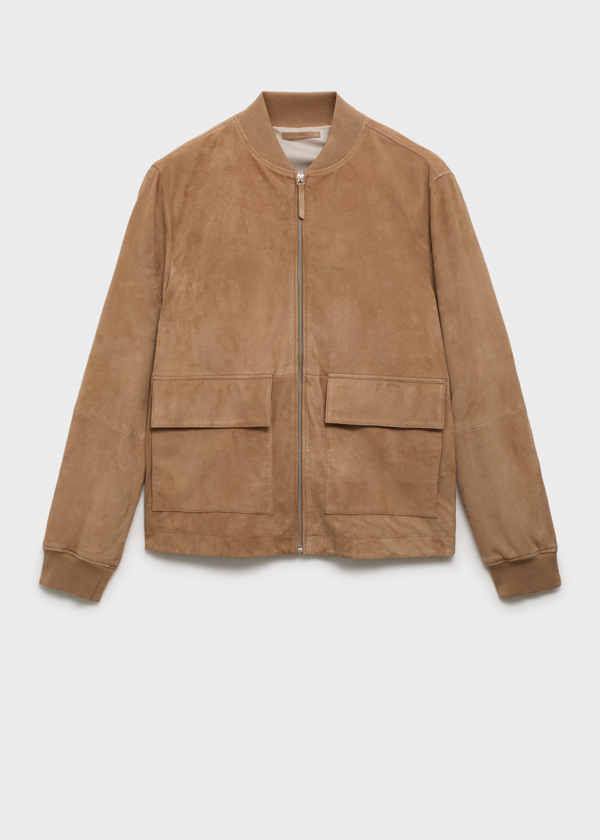 Suede leather bomber jacket - Article without model, Beige. Ref: 87055917-00.