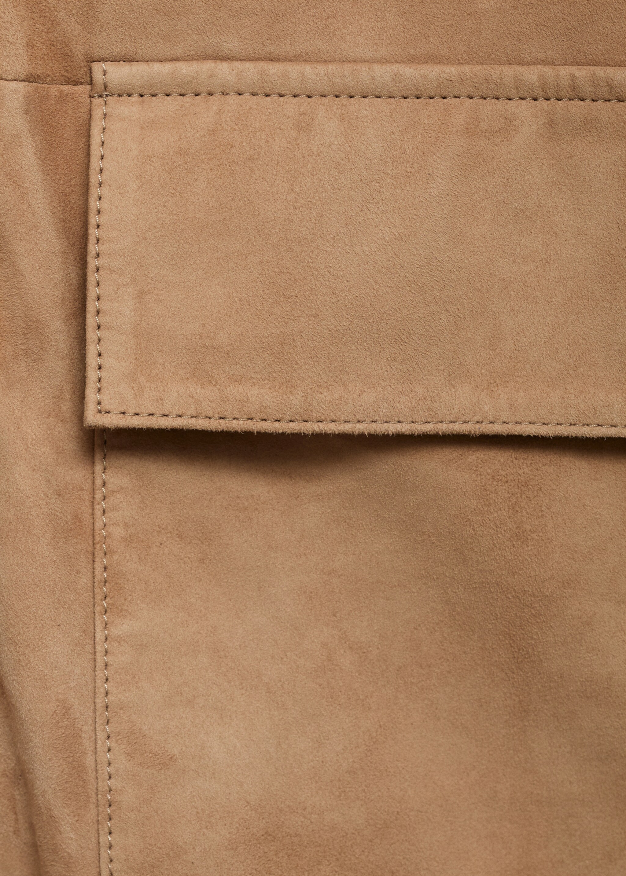 Suede leather bomber jacket - Details of the article 0, Beige. Ref: 87055917-00.