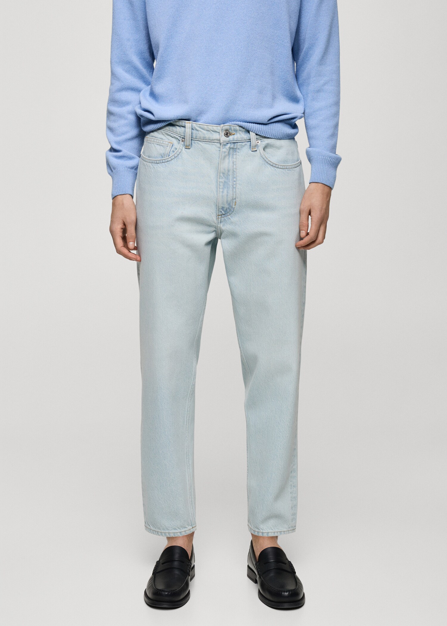 Cropped carrot-fit jeans - Medium plane