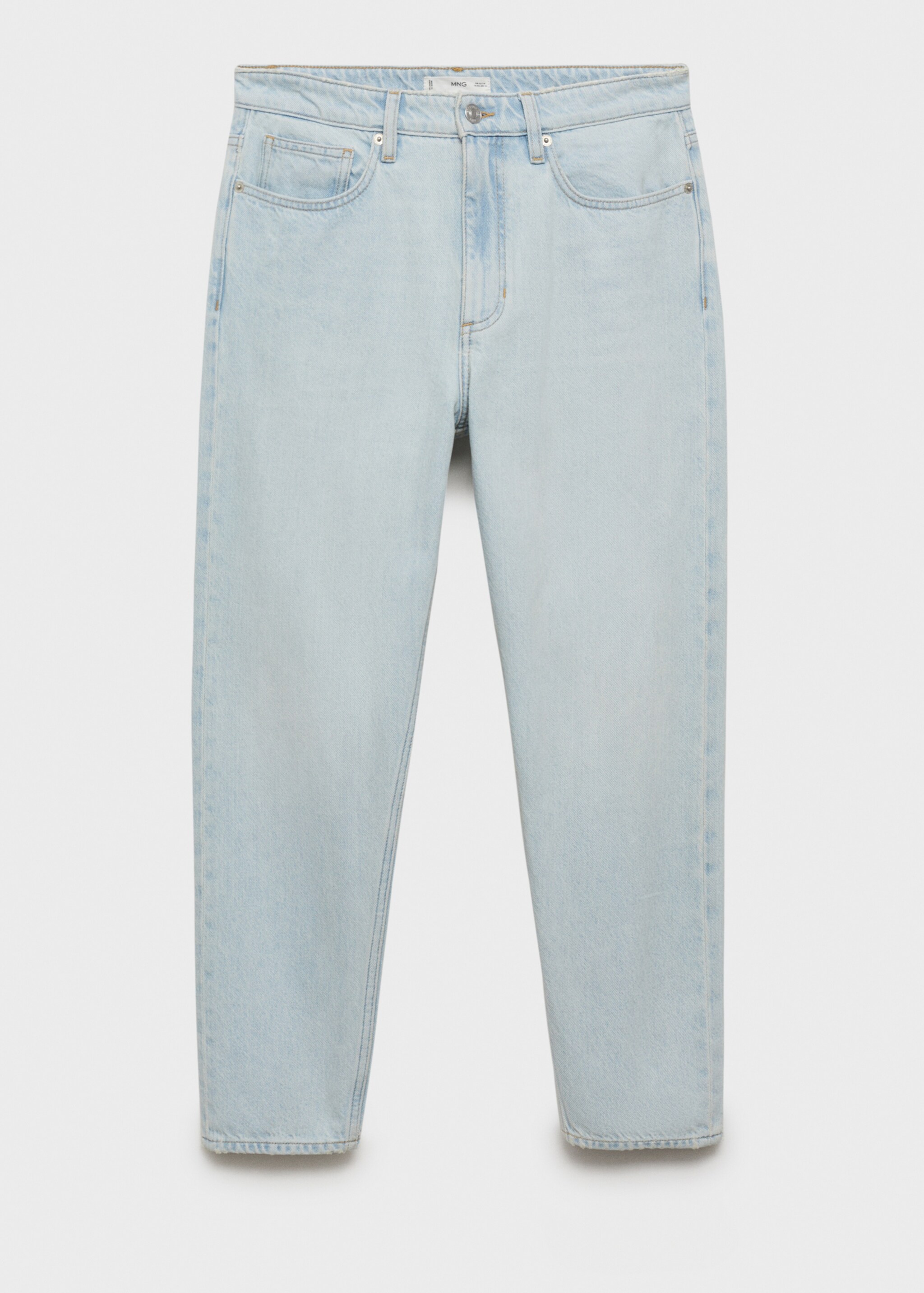 Cropped carrot-fit jeans - Article without model, Bleach Blue. Ref: 87055921-00.