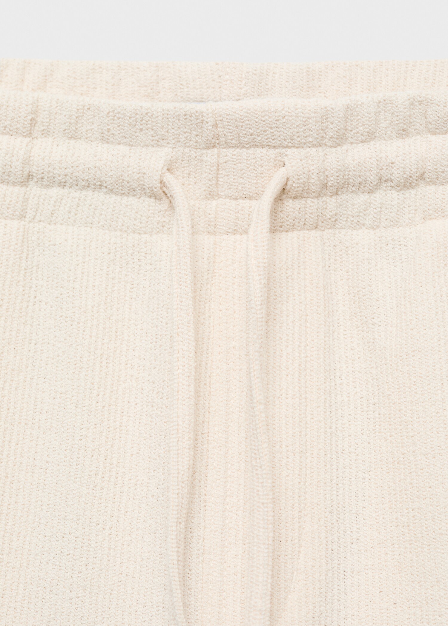Textured cotton bermuda shorts with drawstring - Details of the article 8