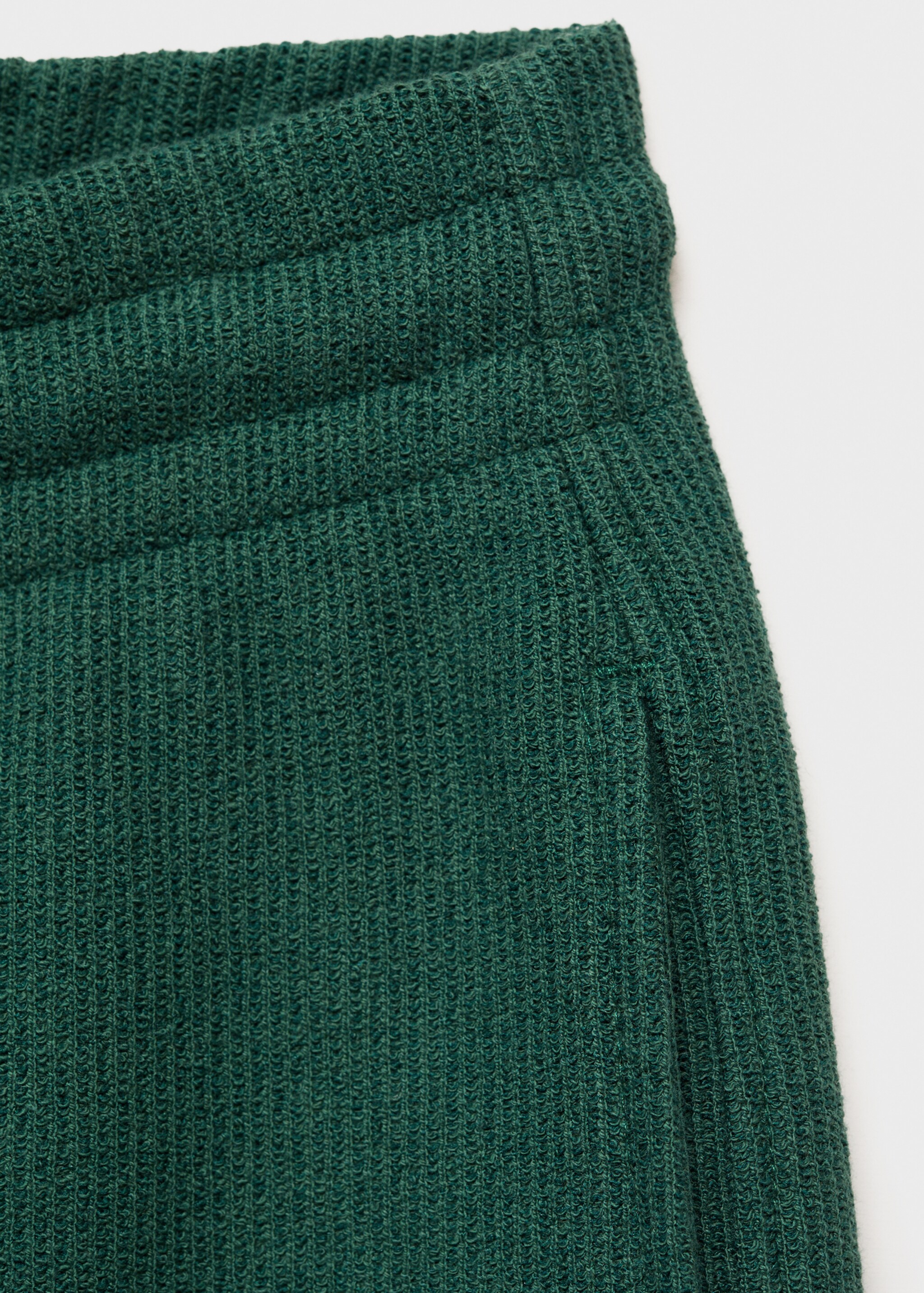 Textured cotton bermuda shorts with drawstring - Details of the article 0, Green. Ref: 87055924-00.