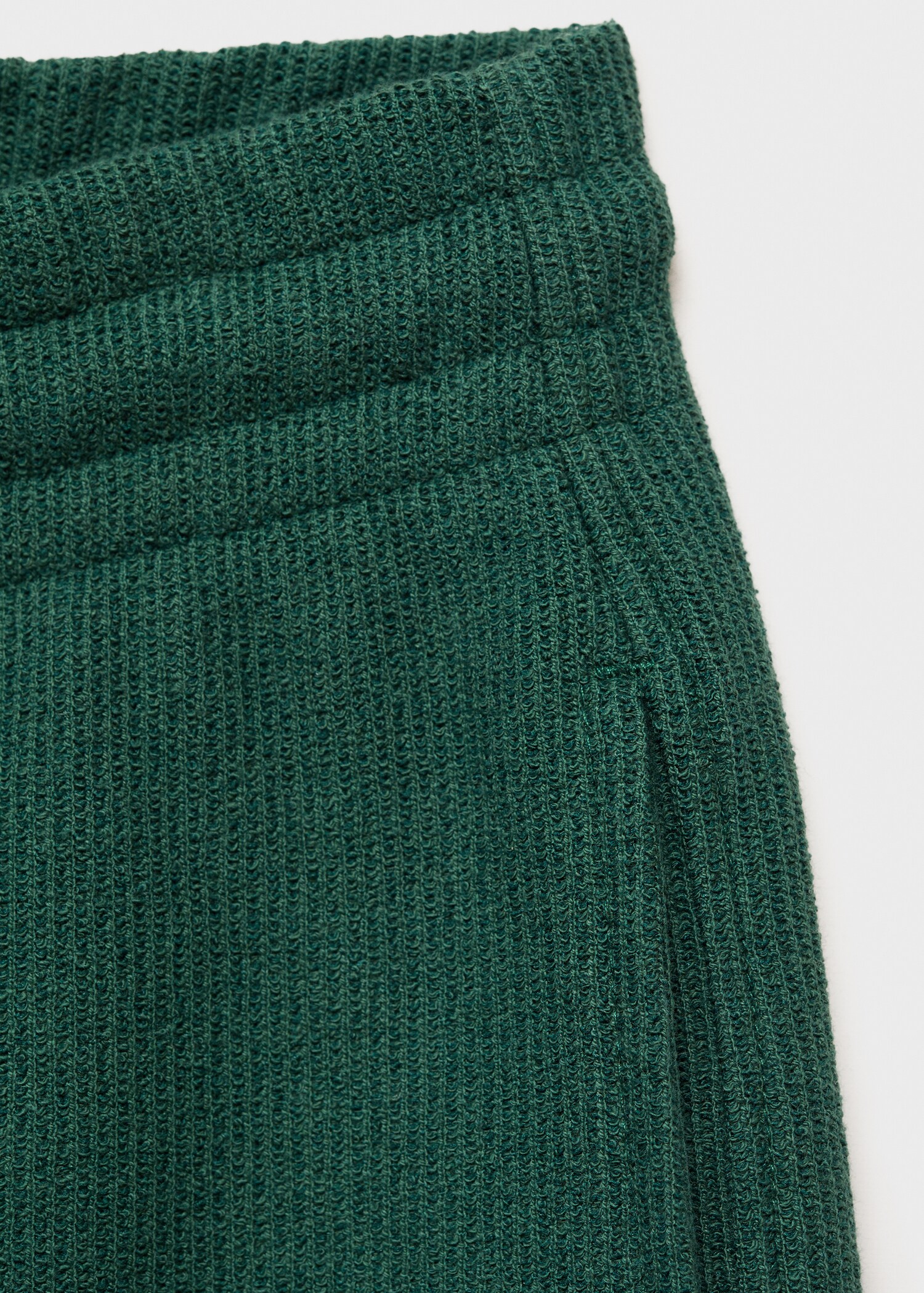 Textured cotton bermuda shorts with drawstring - Details of the article 0