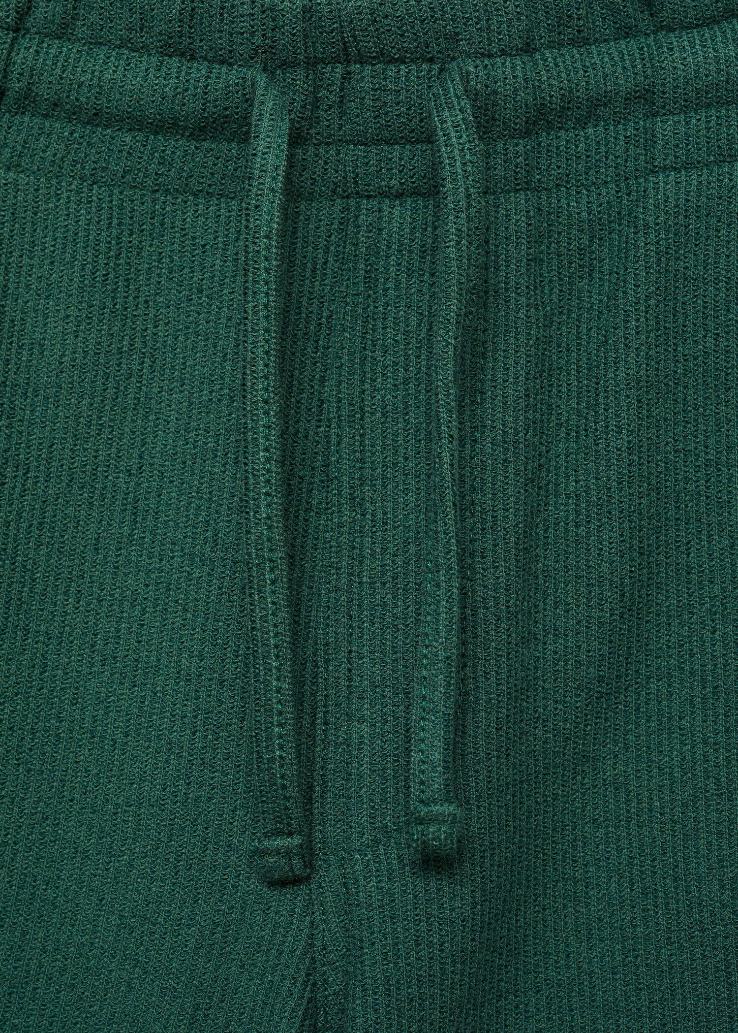 Textured cotton bermuda shorts with drawstring - Details of the article 8