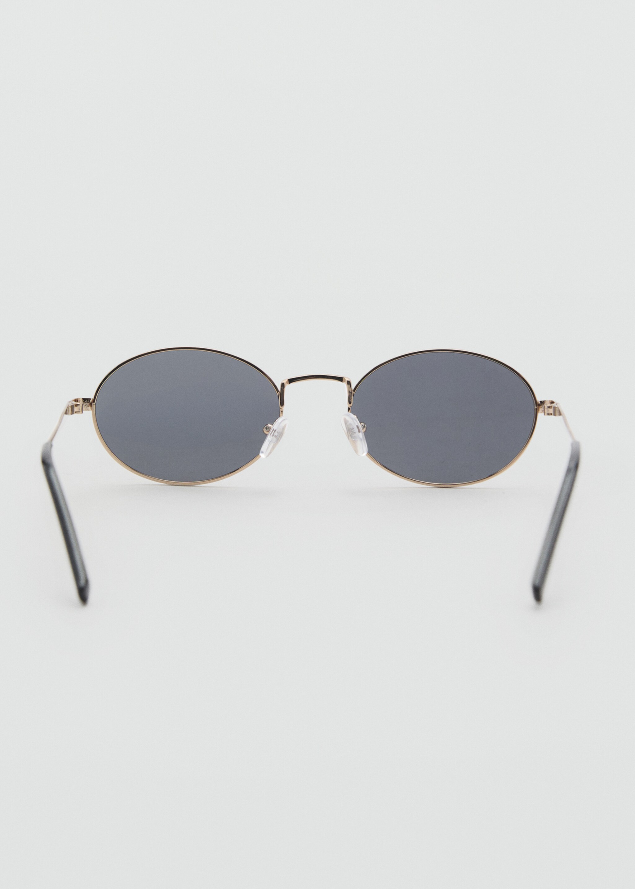 Round metal-rimmed sunglasses - Details of the article 1, Gold. Ref: 87055928-00.