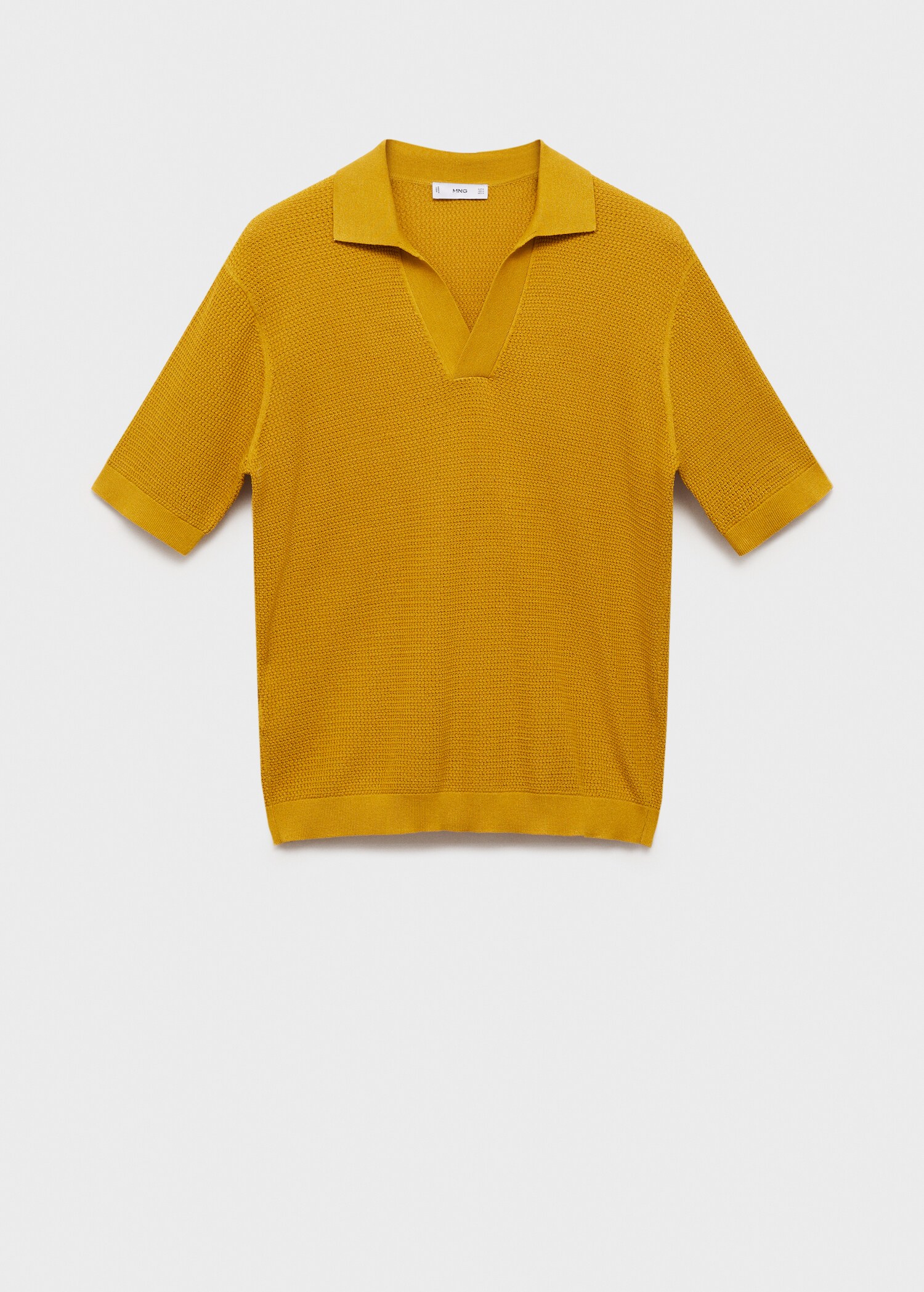 Structured fine-knit polo shirt - Article without model
