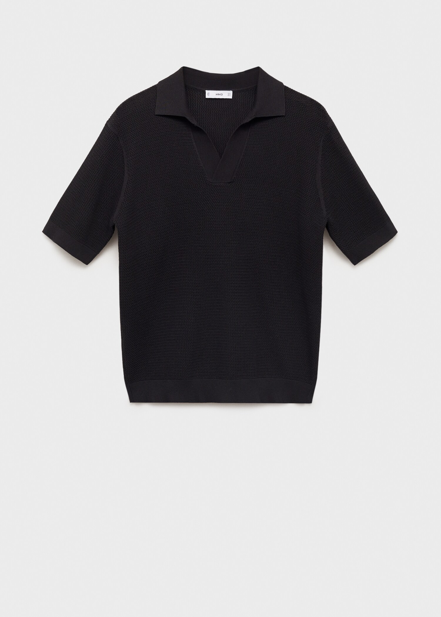 Structured fine-knit polo shirt - Article without model