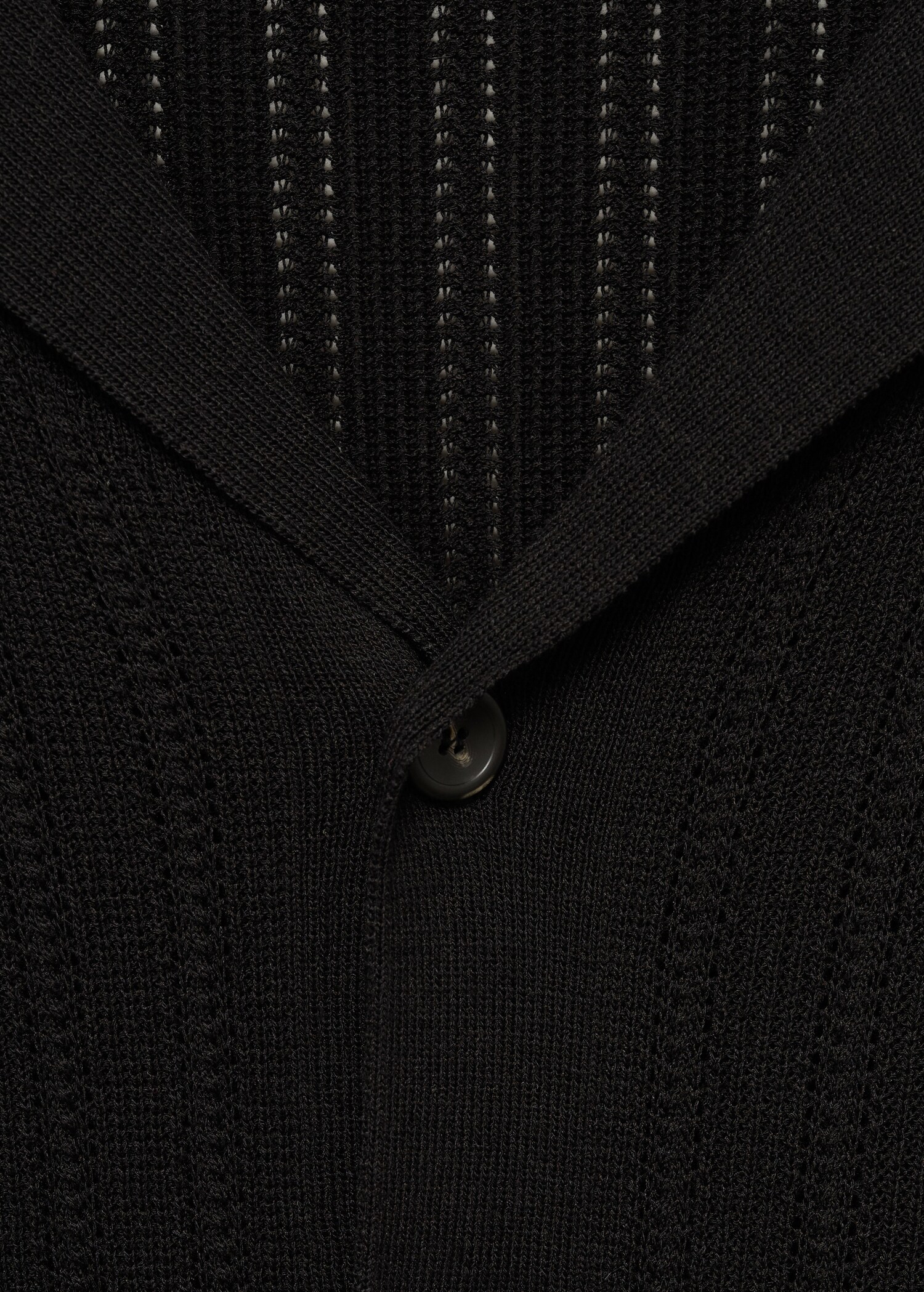 Knitted shirt with pointelle detail - Details of the article 8