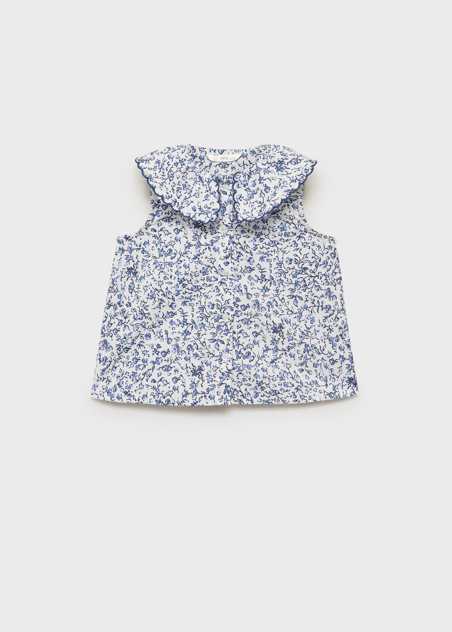 Μπλούζα γιακάς babydoll εμπριμέ - Προϊόν χωρίς μοντέλο