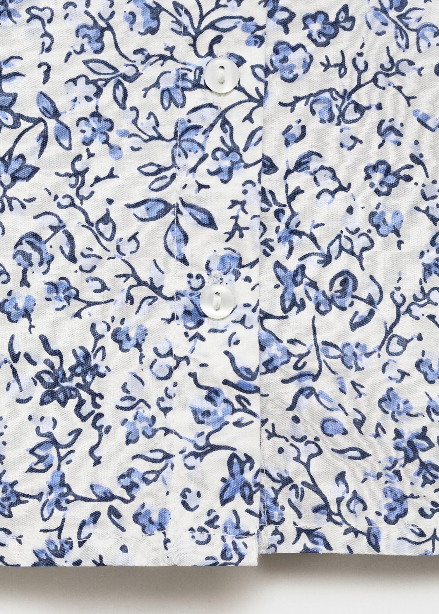 Μπλούζα γιακάς babydoll εμπριμέ - Λεπτομέρεια του προϊόντος 0