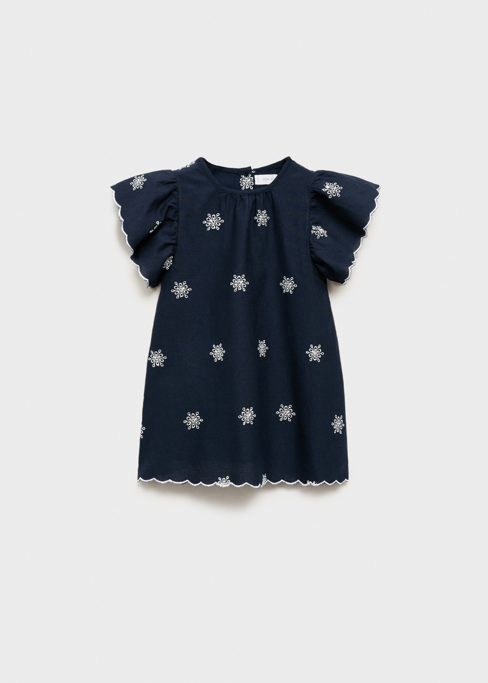 Kleid mit gestickten Details - Artikel ohne Model, Dunkles Marineblau. Ref: 87055942-00.