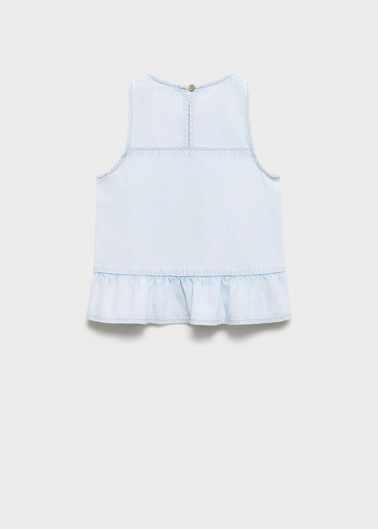 Frilled denim shirt - Reverse of the article