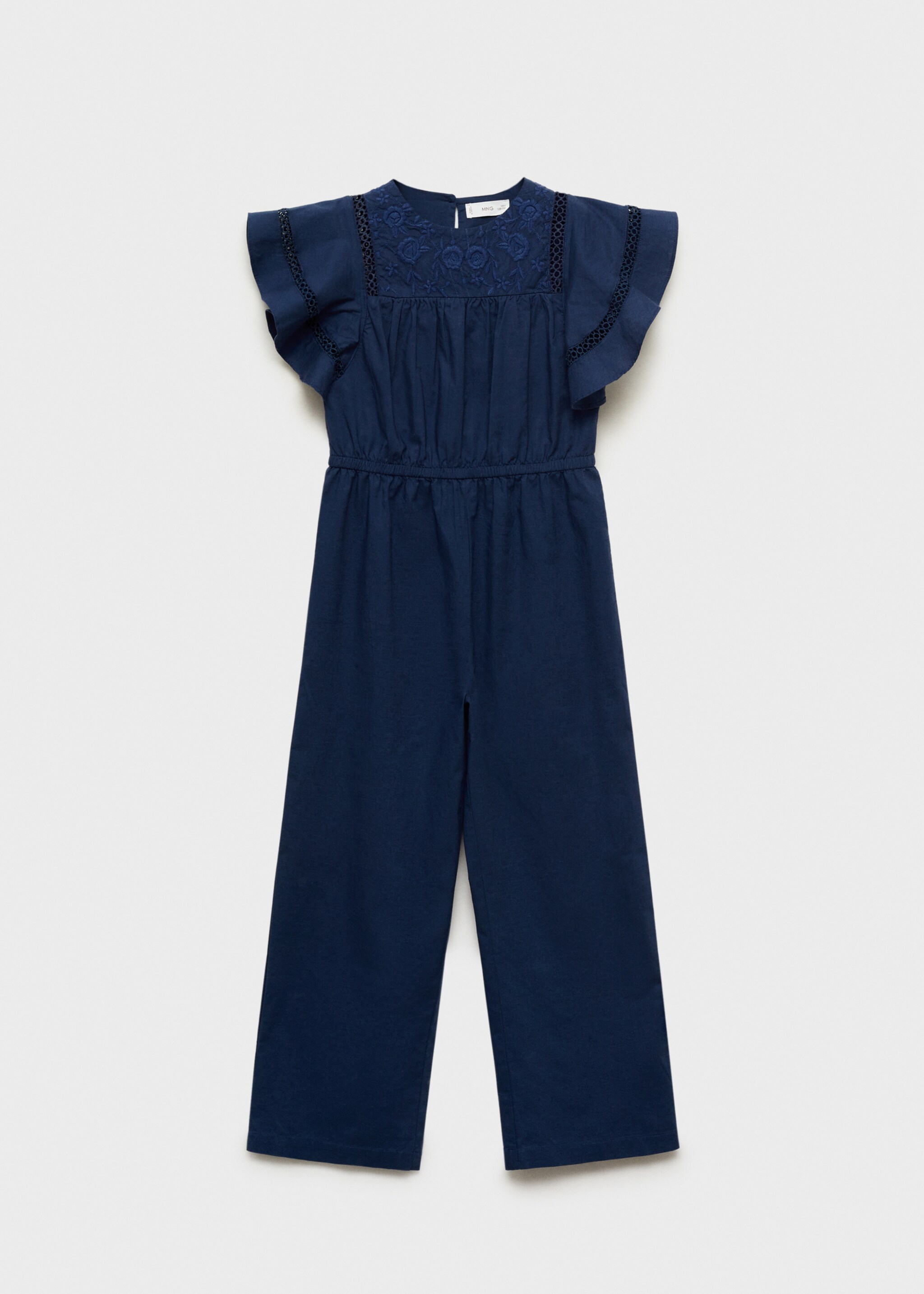 Lång broderad jumpsuit - Artikel utan modell, Navy blå. Ref: 87055944-00.