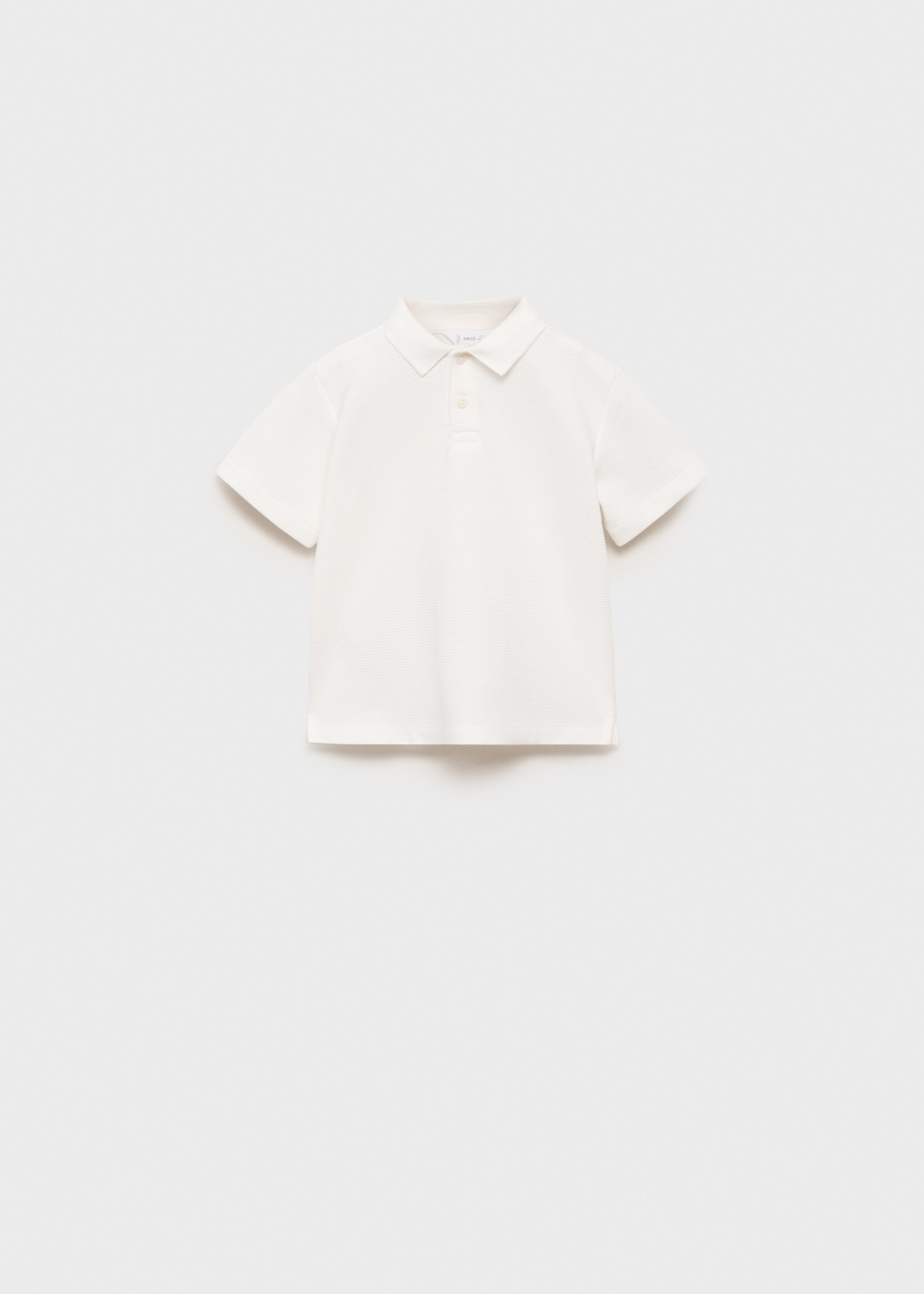 Πλεκτό πόλο με ανάγλυφη υφή - Προϊόν χωρίς μοντέλο, Υπόλευκο. Ref: 87055949-00.