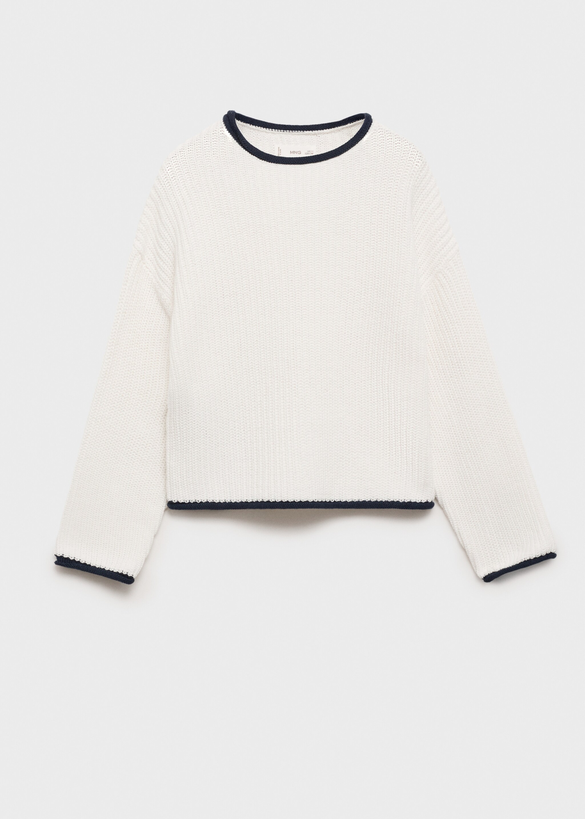 Knitted ribbed sweater - Article without model, White. Ref: 87055950-00.